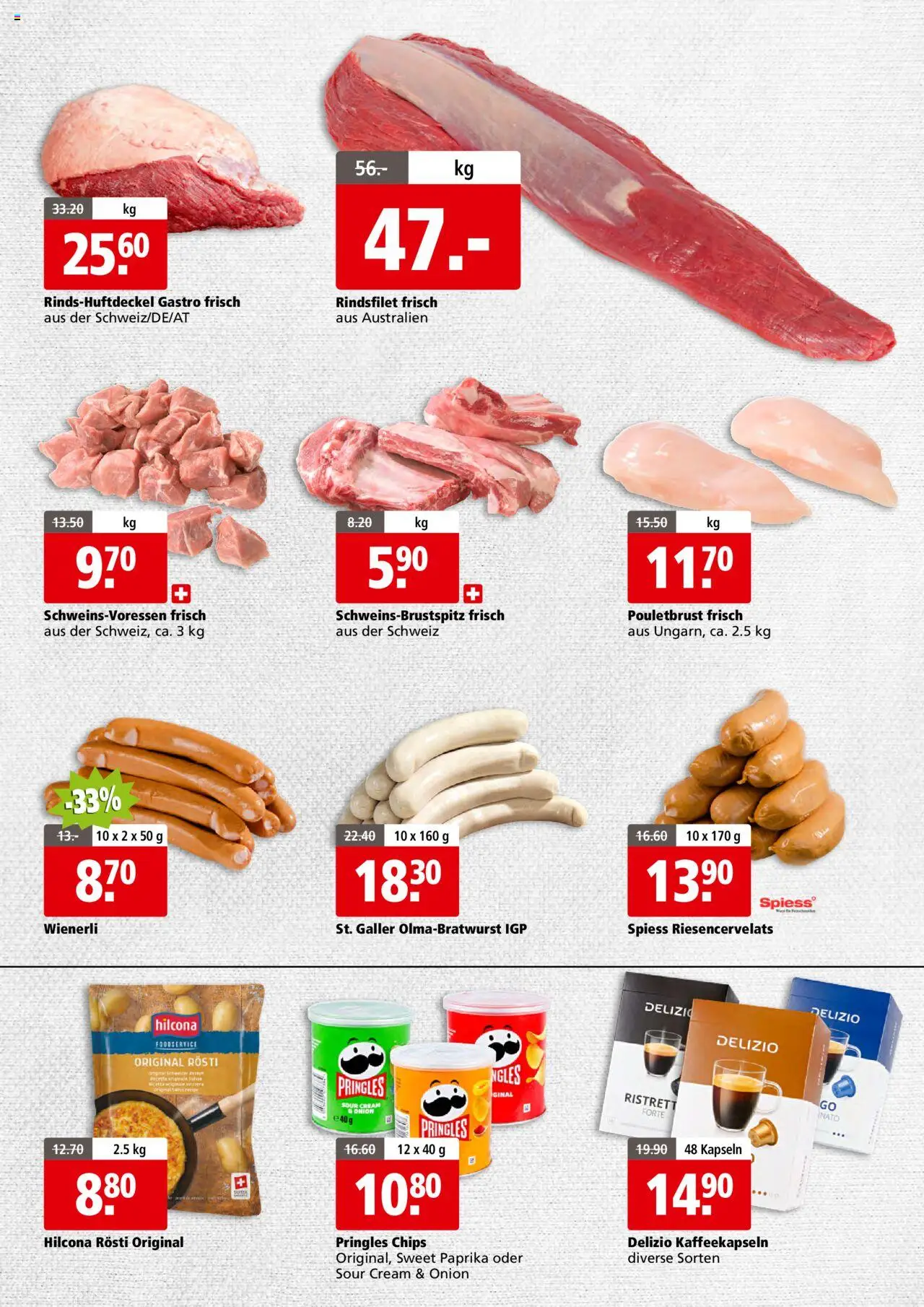 Aligro Businesskunden Schlieren, Gossau SG, Frauenfeld, Rapperswil-Jona, Sargans, Bern, Brüttisellen, Pratteln, Emmen, Spreitenbach – gültig ab 20.10.2025 | Seite: 3 | Produkte: Pouletbrust, Chips