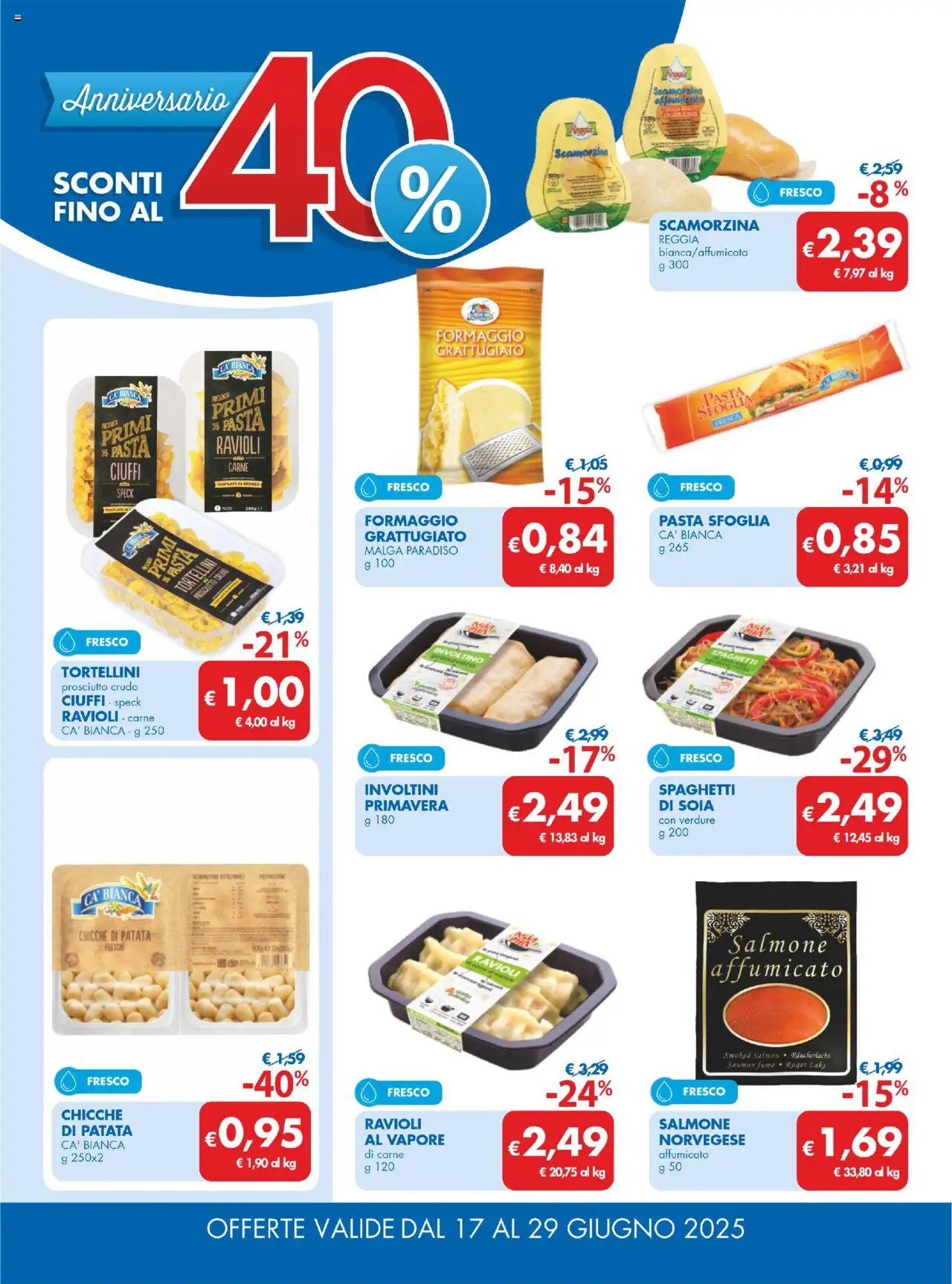 Volantino MD Discount del 17.06.2025 | Pagina: 5 | Prodotti: Prosciutto Crudo, Pasta sfoglia, Verdure, Prosciutto