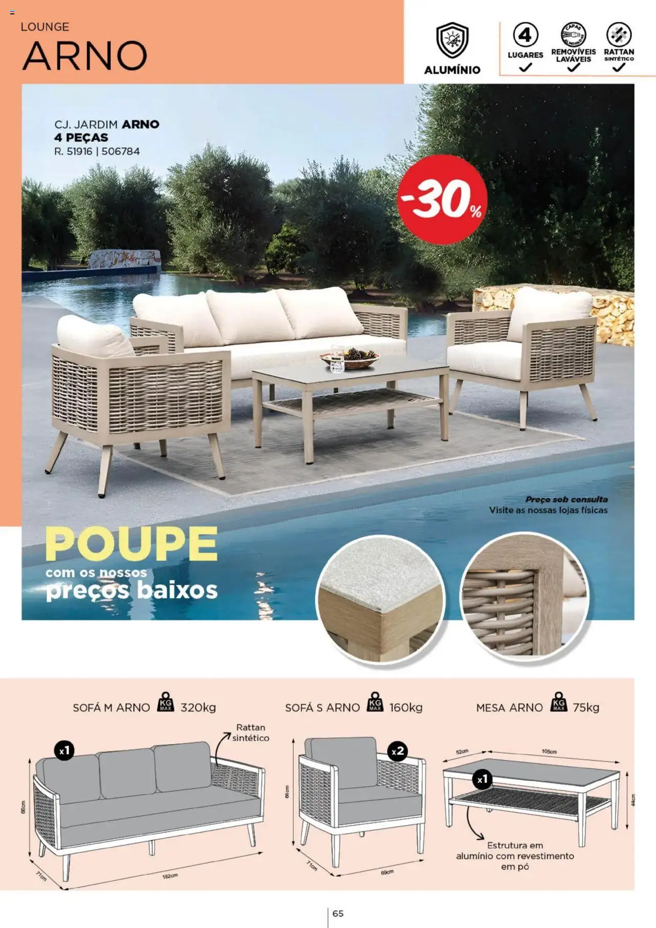 Espaço Casa - Catálogo  Ec Ar Livre  2025 │ válido de 04.03.2025 | Página: 65 | Produtos: Pó, Sofá, Mesa