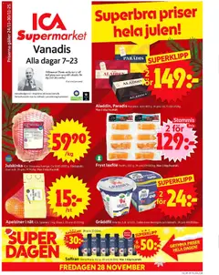 ICA Supermarket - Stockholm - Förhandsvisning av reklamblad från butik ICA Supermarket aktuell från 24.11.2025