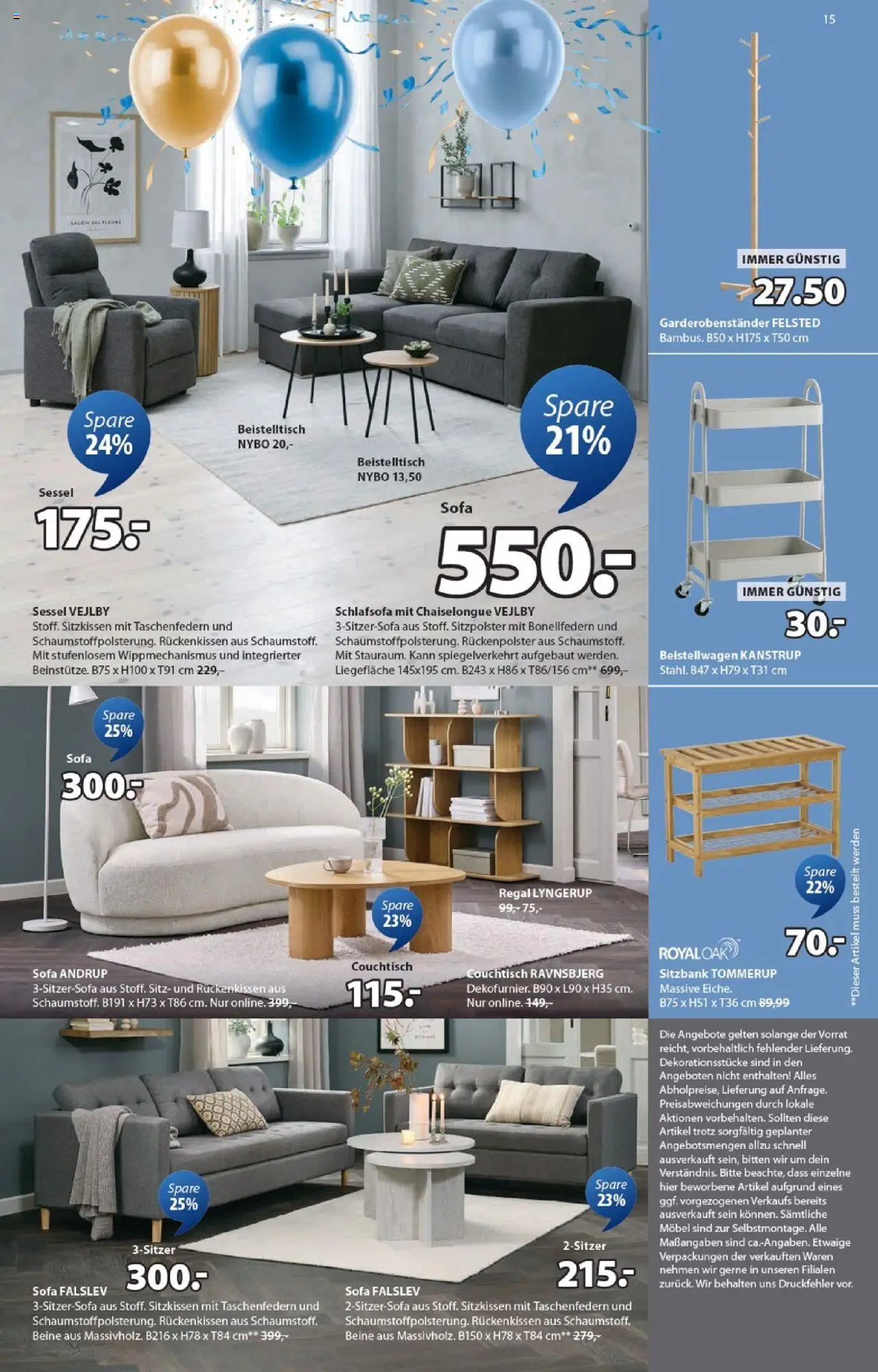 JYSK  Angebote gültig ab 15.10.2025 | Seite: 15 | Produkte: Sofa, Sessel, Couchtisch, Regal
