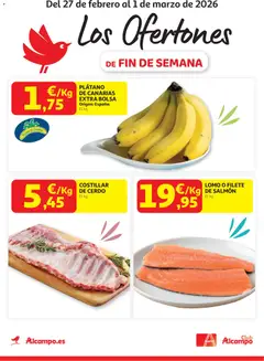 Vista previa Alcampo -  Los Ofertones de fin de semana válido desde el 27.02.2026