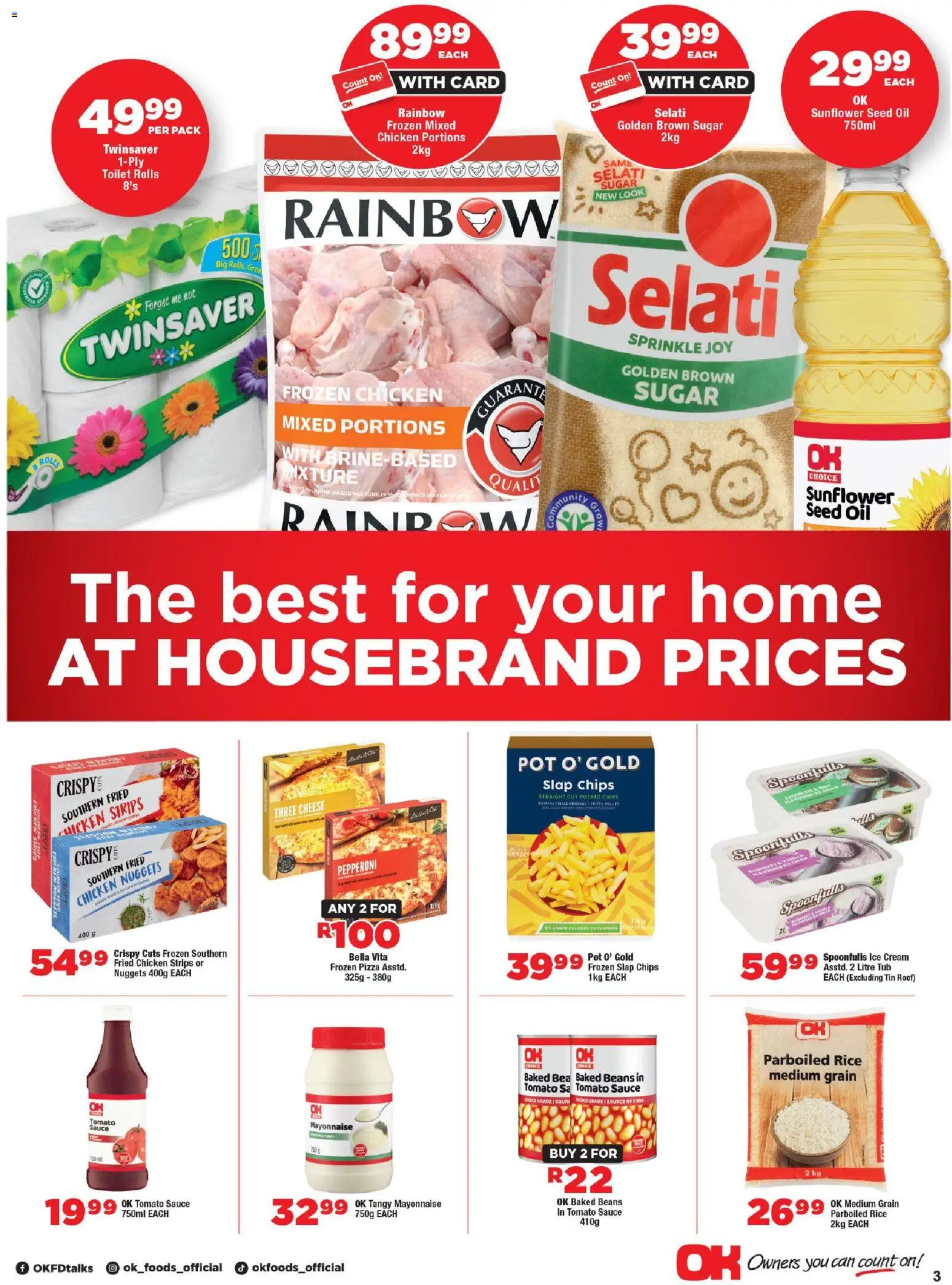 New OK Foods catalogue – valid from 11.02.2026 | Page: 3 | Products: Toilet, Oil, Rice, Sauce