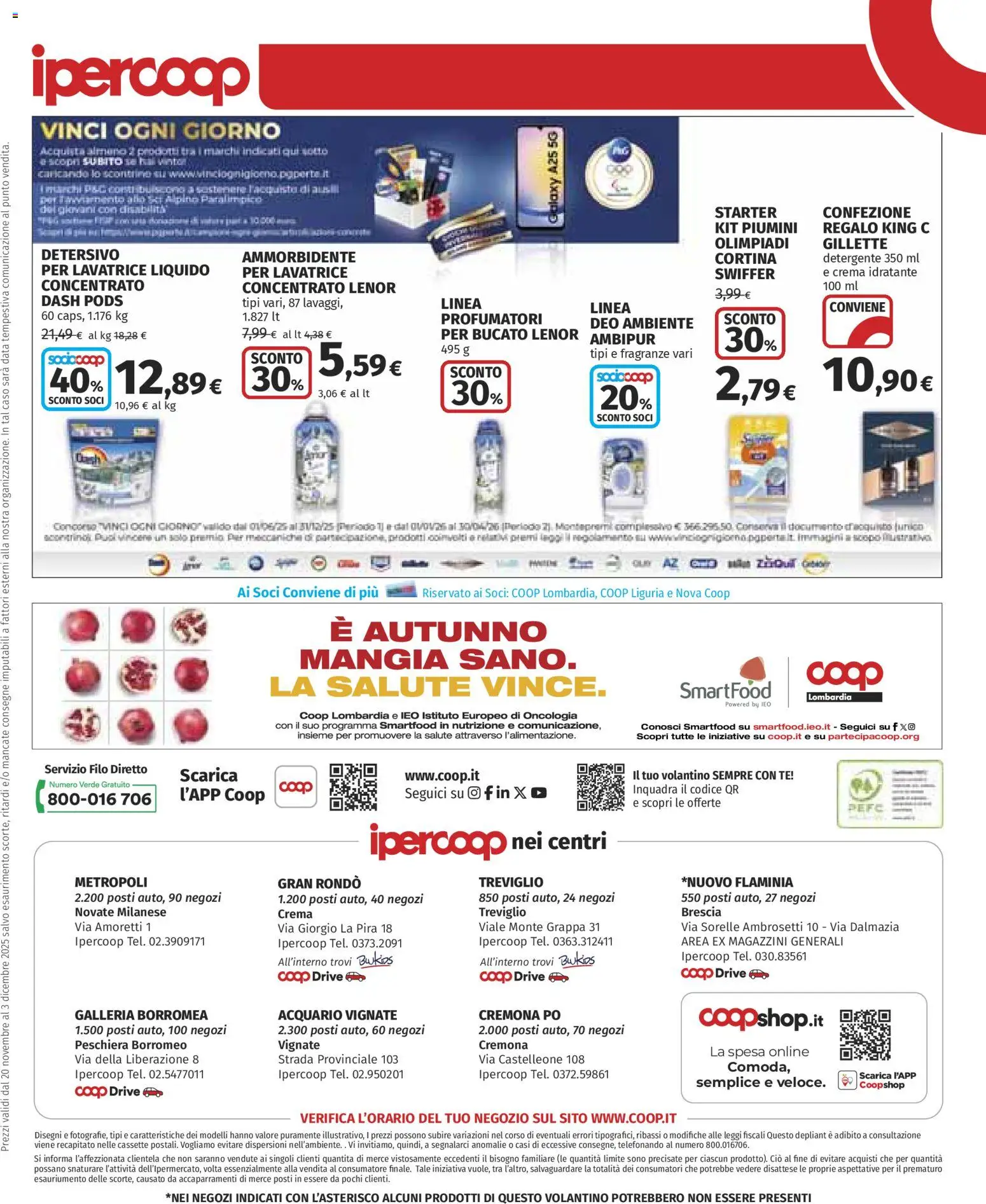 Volantino Ipercoop del 20.11.2025 | Pagina: 30 | Prodotti: Ammorbidente, Detergente, Lavatrice, Grappa
