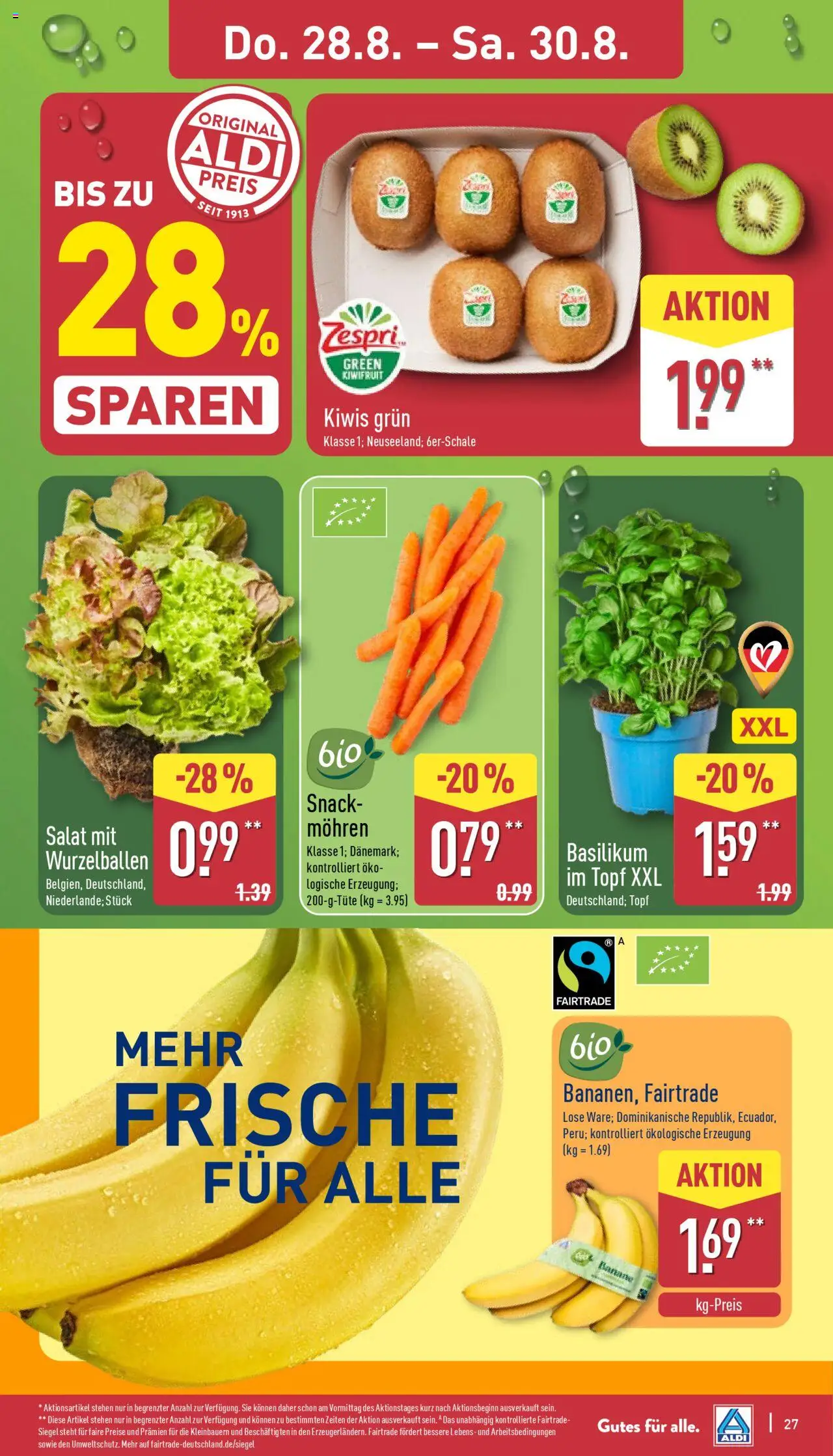 Aldi Prospekt 	 - gültig ab dem 25.08.2025 | Seite: 27 | Produkte: Mohren, Salat