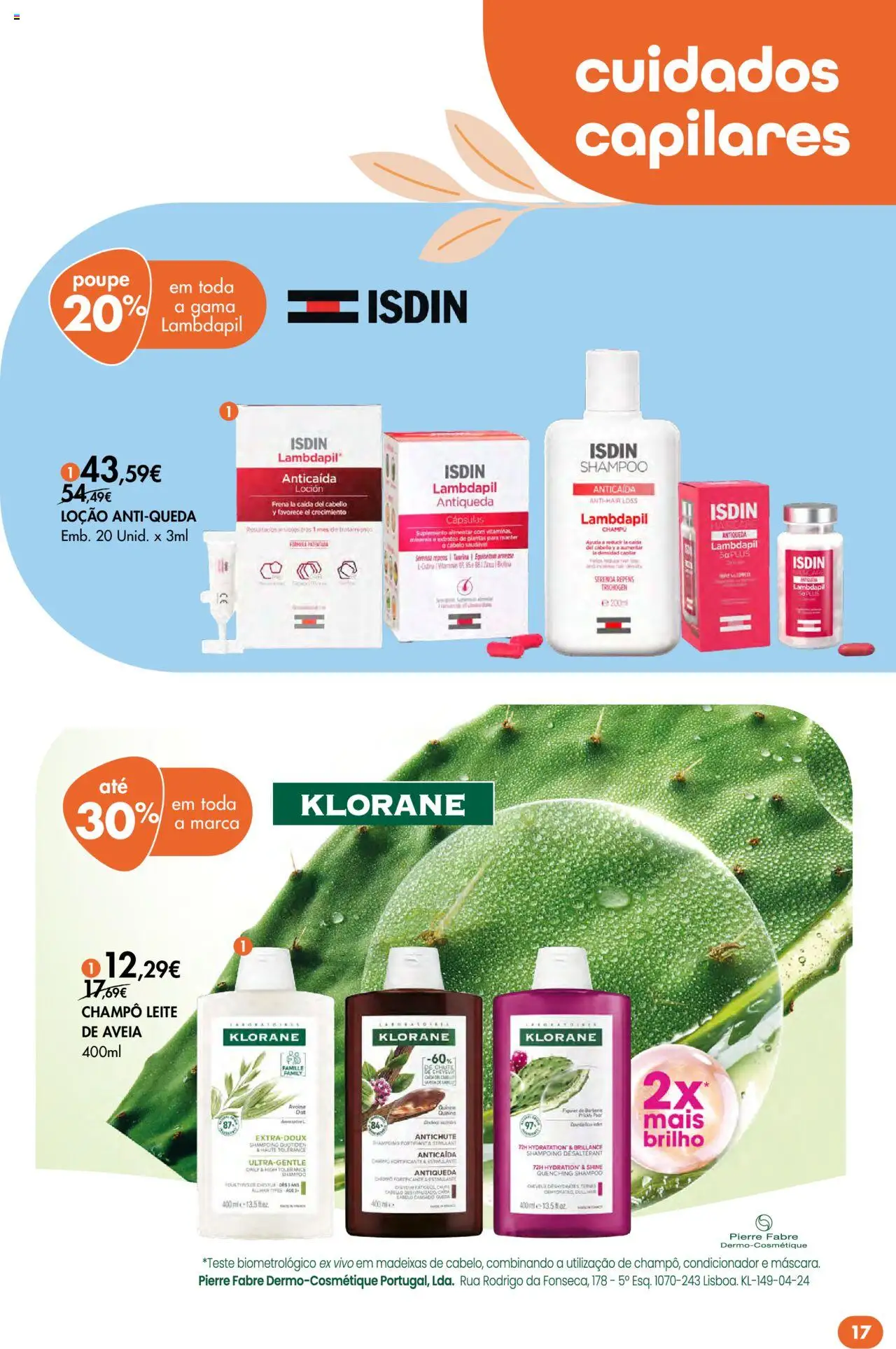 Pingo Doce - Bem Estar Regresso à Rotina Lojas │ válido de 26.08.2025 | Página: 17 | Produtos: Aveia, Shampoo, Condicionador, Leite