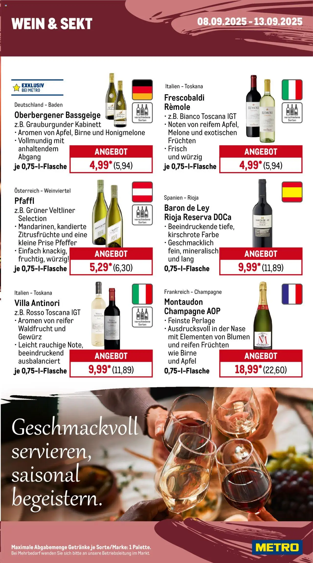 Metro Prospekt 	 – gültig ab 08.09.2025 | Seite: 15 | Produkte: Honigmelone, Pfeffer, Birne, Wein