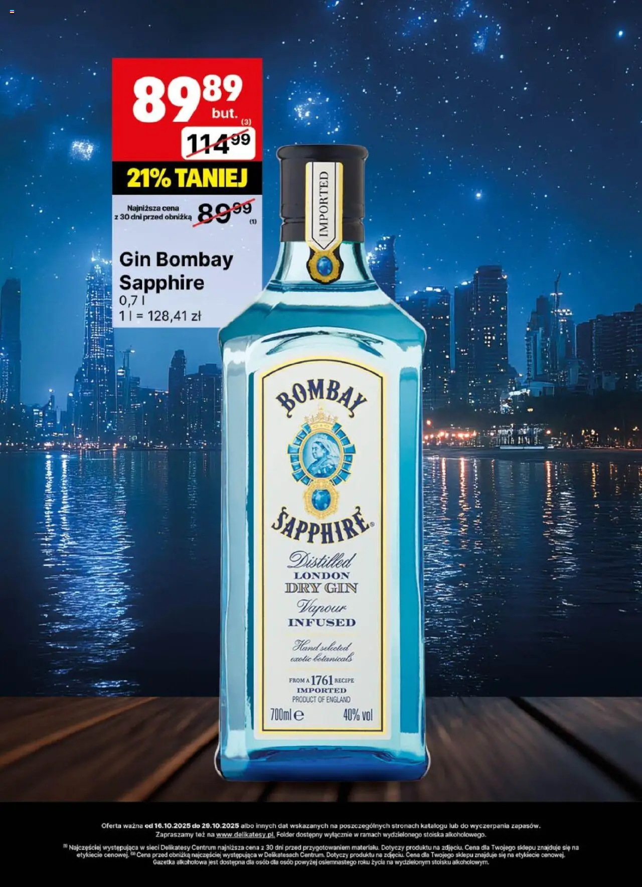Delikatesy Centrum Gazetka - DeliBarek od 16.10.2025 | Strona: 28 | Produkty: Gin Bombay, Delikatesy, Gin