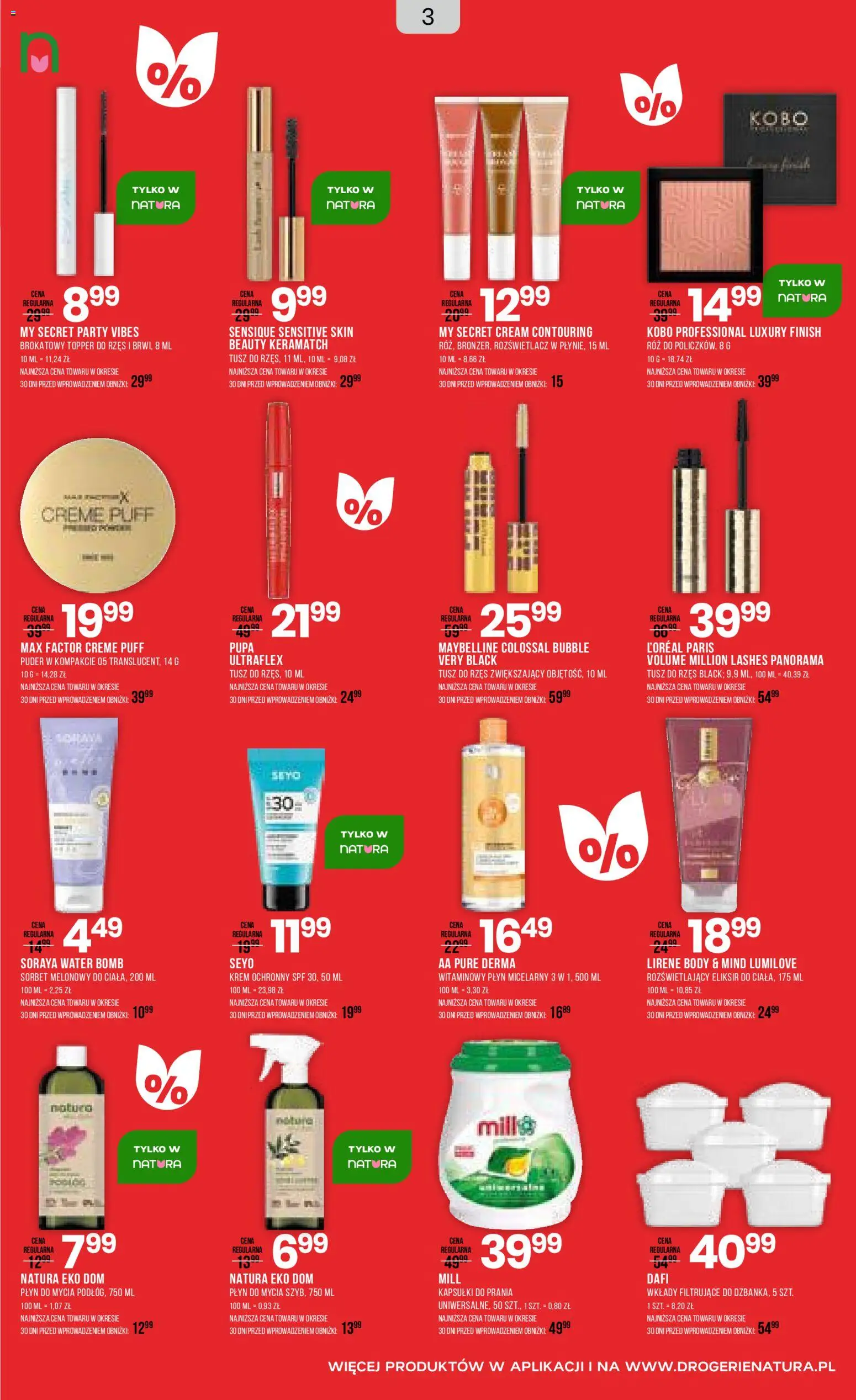 Drogerie Natura Gazetka od 29.12.2025 | Strona: 3 | Produkty: Cleaner, Kapsułki do prania, Krem, Finish
