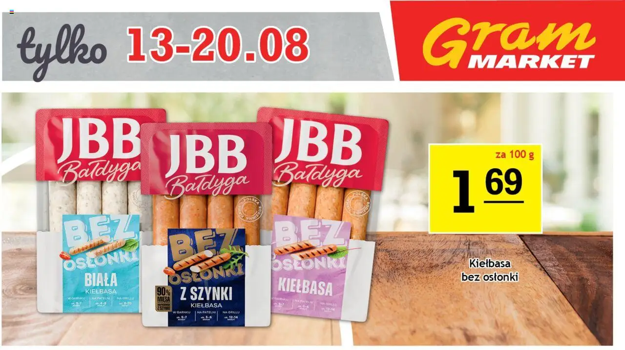 Gram Market Gazetka - Billboard od 13.08.2025 | Strona: 2 | Produkty: Kiełbasa