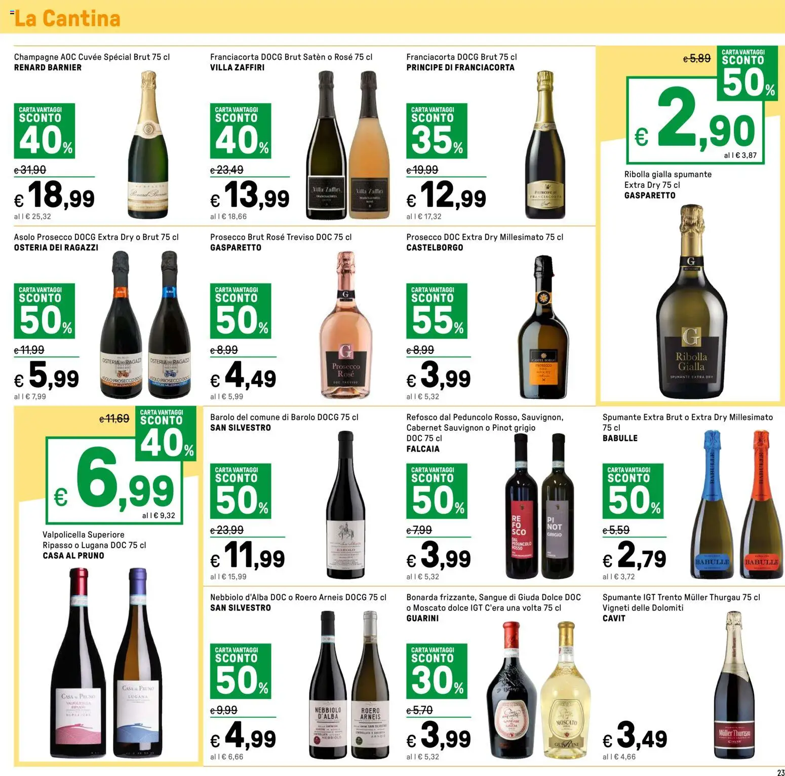 Volantino Iper del 27.03.2026 | Pagina: 23 | Prodotti: Prosecco, Spumante, Champagne