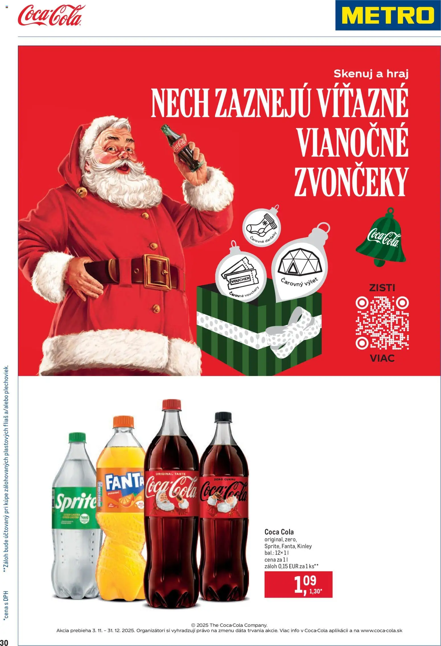 Nové Metro akcie – leták je platný od 05.11.2025 | Strana: 30 | Produkty: Sprite, Fanta, Coca cola, Cola