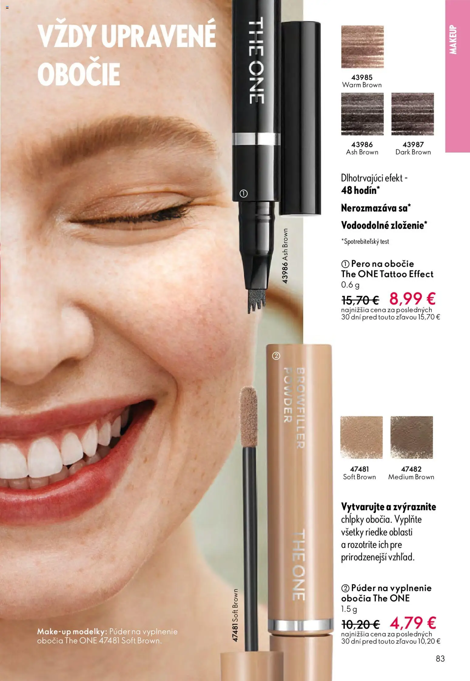 Nové Oriflame akcie – leták je platný od 06.05.2026 | Strana: 83 | Produkty: Púder, Pero