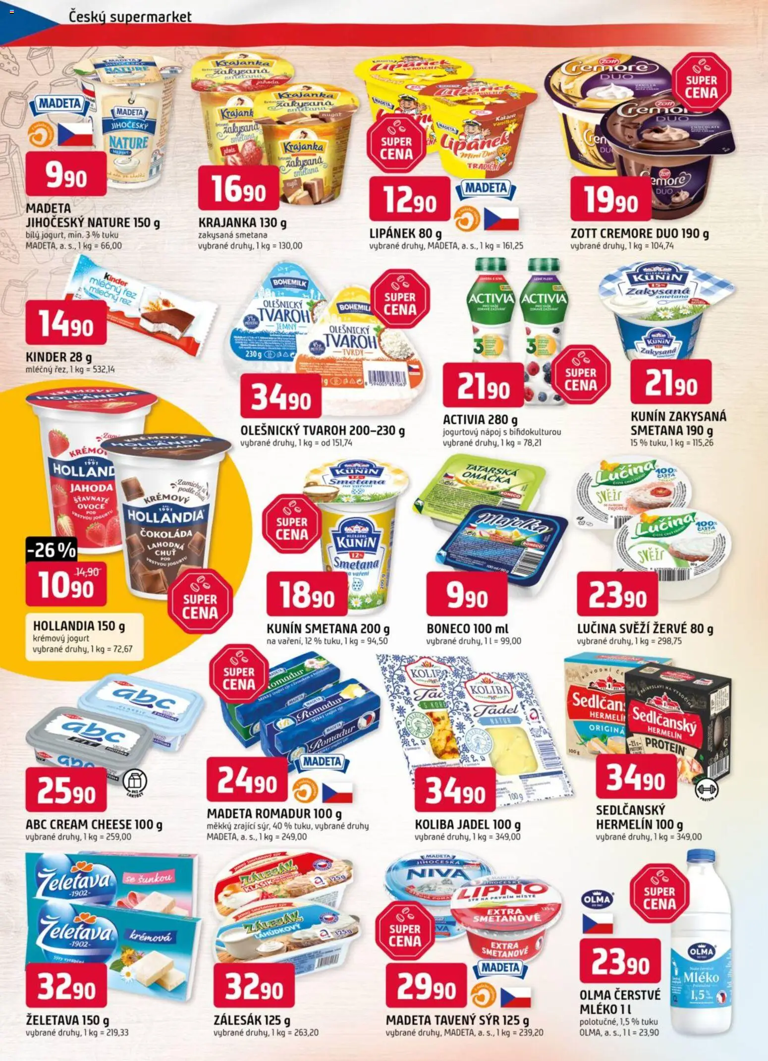 Trefa leták od 11.03.2026 | Strana: 4 | Produkty: Lipánek, Olešnický tvaroh, Tvaroh, Zakysaná smetana
