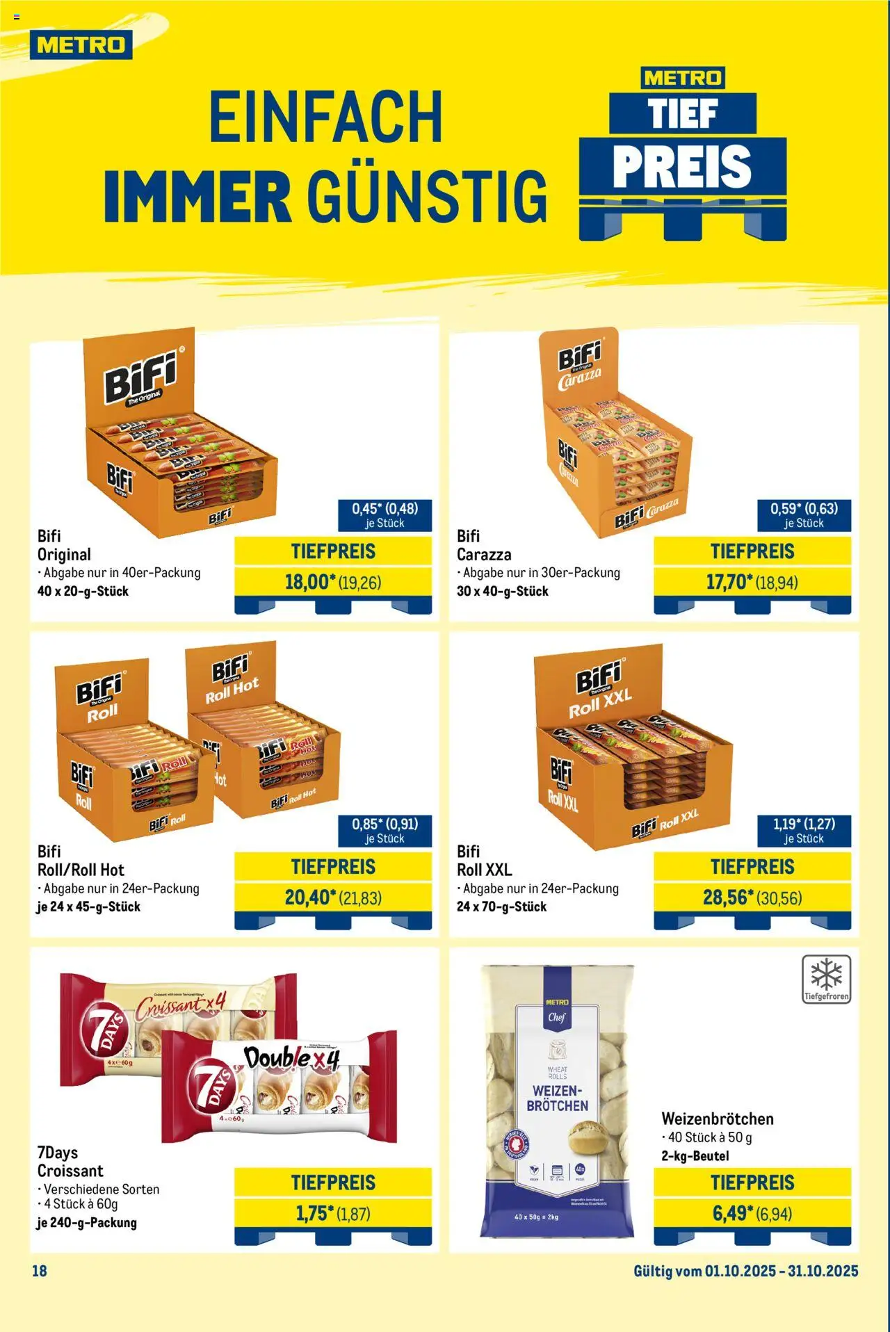 Metro Prospekt 	 – gültig ab 29.09.2025 | Seite: 22 | Produkte: Bifi, Croissant