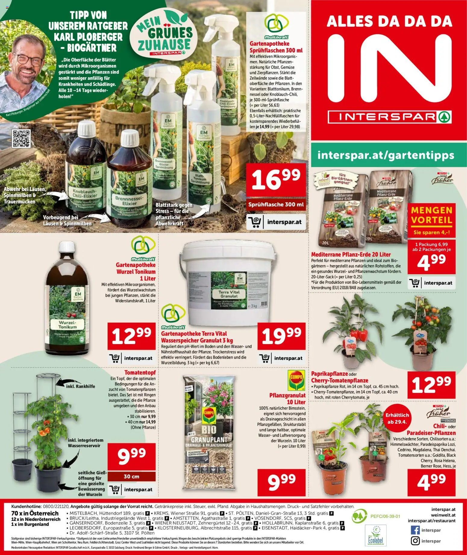 Interspar Flugblatt - Niederösterreich gültig ab 23.04.2026 | Seite: 24 | Produkte: Wasser, Gemüse, Knoblauch, Chili