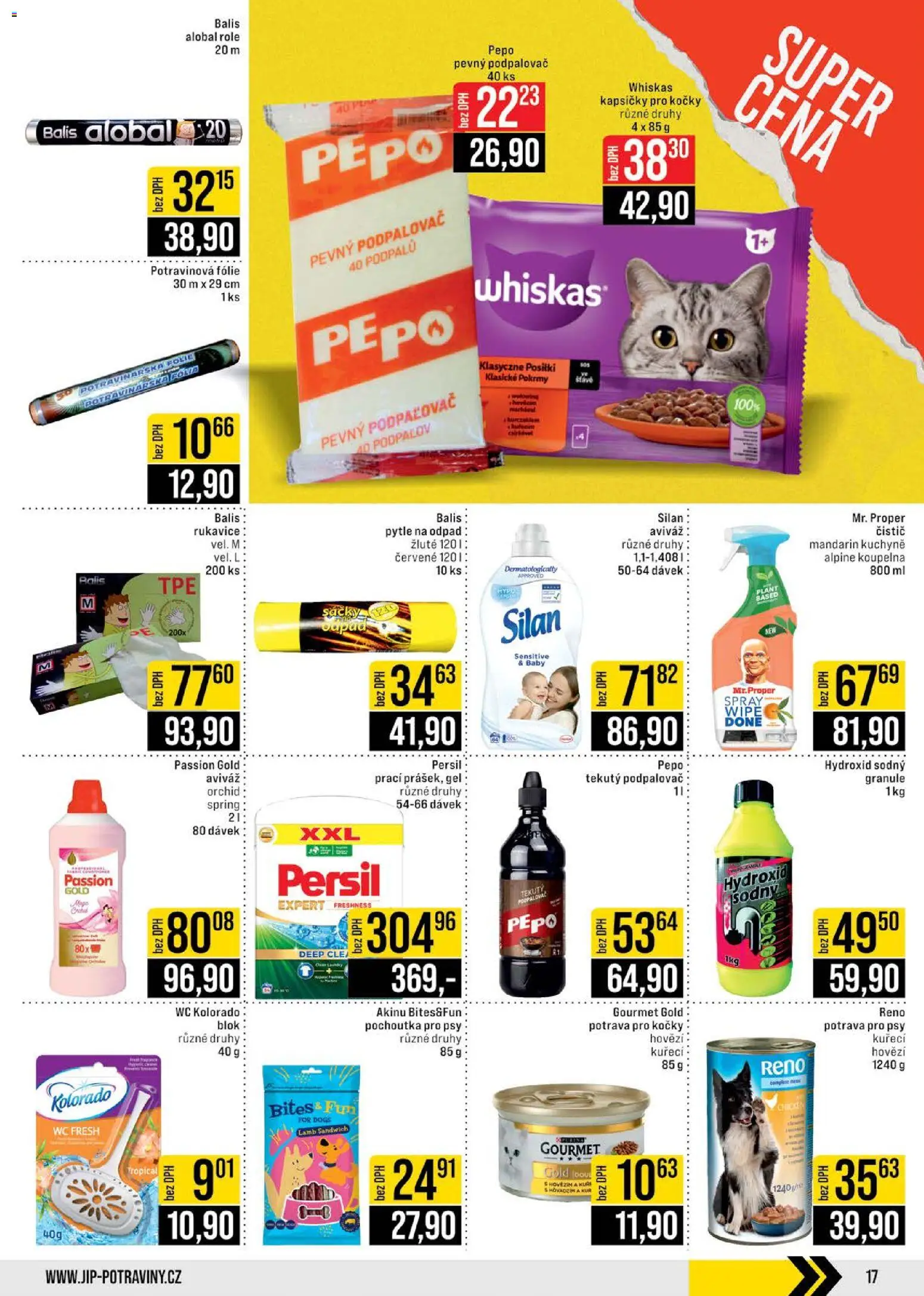 Jip leták - Cash & Carry od 02.01.2026 | Strana: 17 | Produkty: Granule, Rukavice, Blok, Pochoutka pro psy