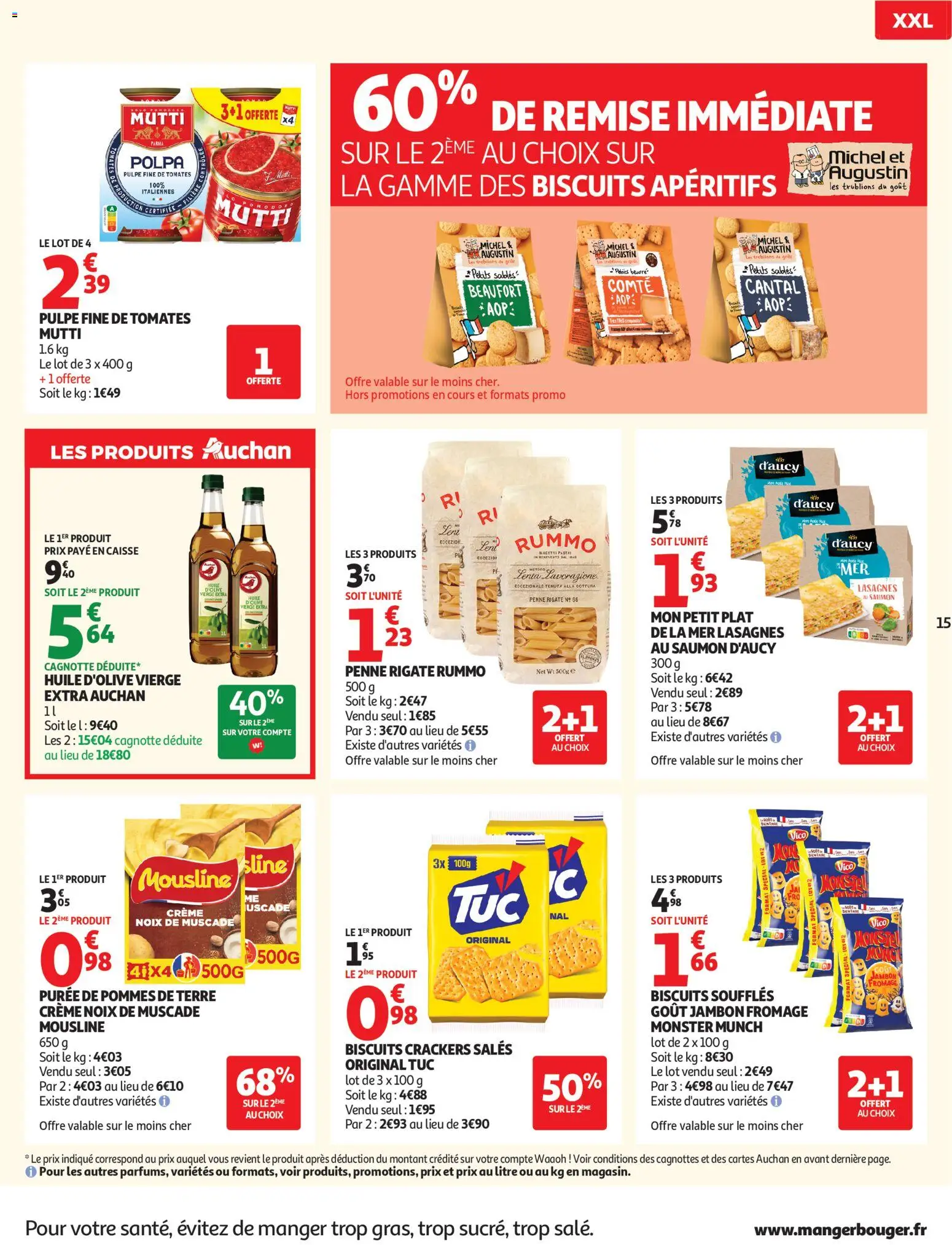 {H1} | Page: 15 | Produits: Beaufort, Crackers, Huile D'olive, Saumon