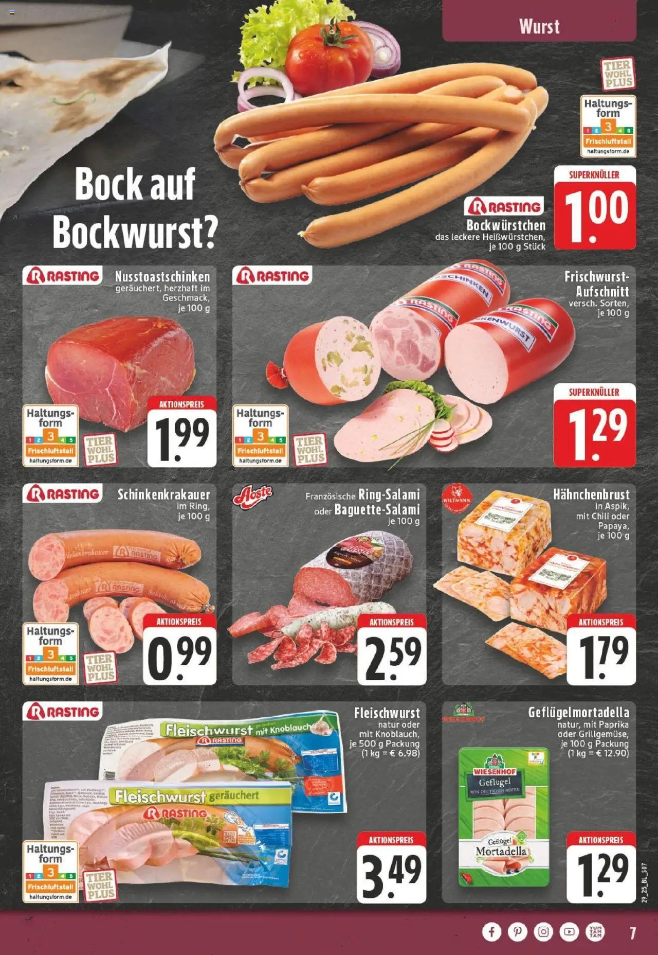 Edeka prospekt Versmold	 - gültig ab dem 13.07.2025 | Seite: 7 | Produkte: Paprika, Knoblauch, Chili, Salami