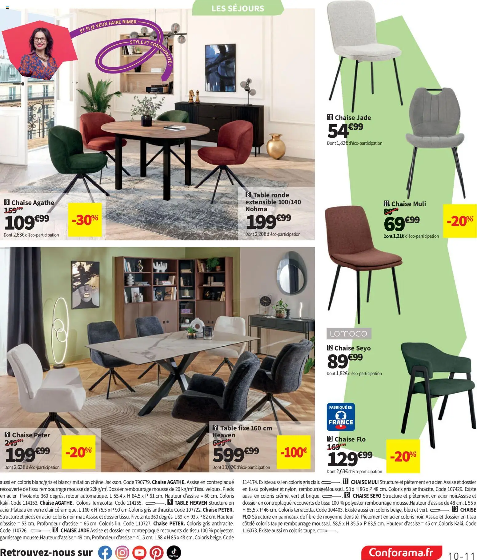 {H1} | Page: 11 | Produits: Mousse, Table, Chaise