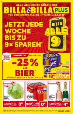 Vorschau von dem Prospekt - Billa Flugblatt - Niederösterreich gültig ab 14.08.2025