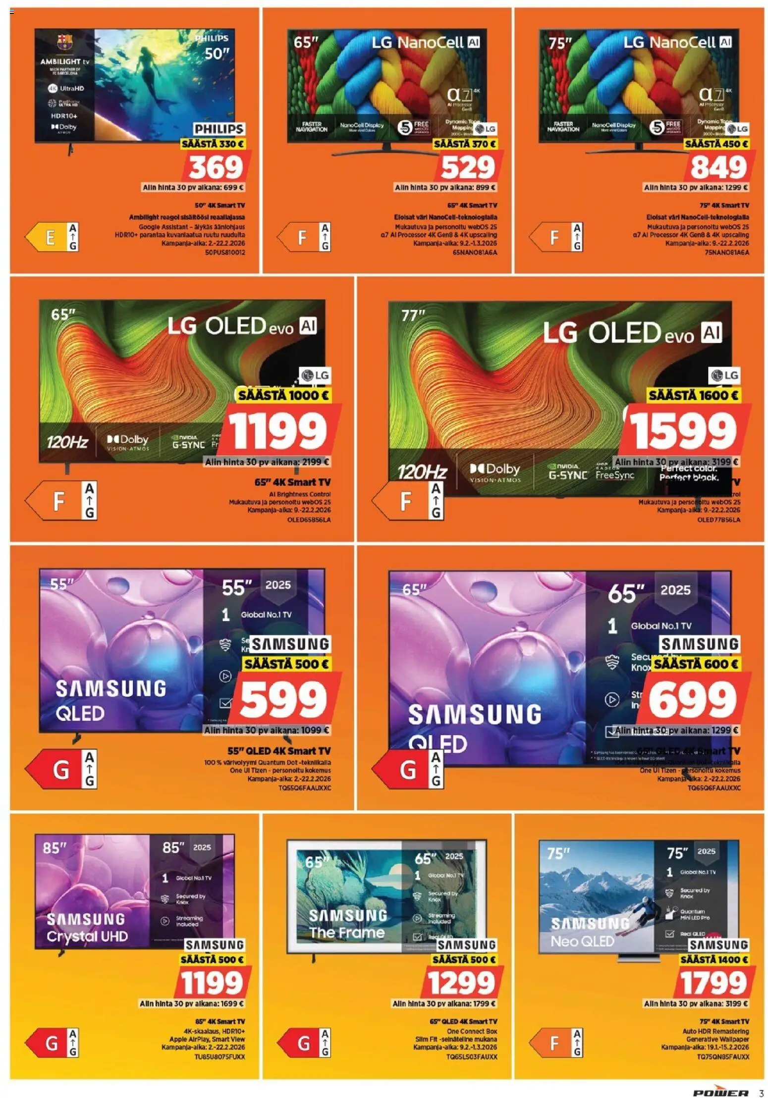 Power tarjoukset – voimassa 09.02.2026 alkaen | Sivu: 3