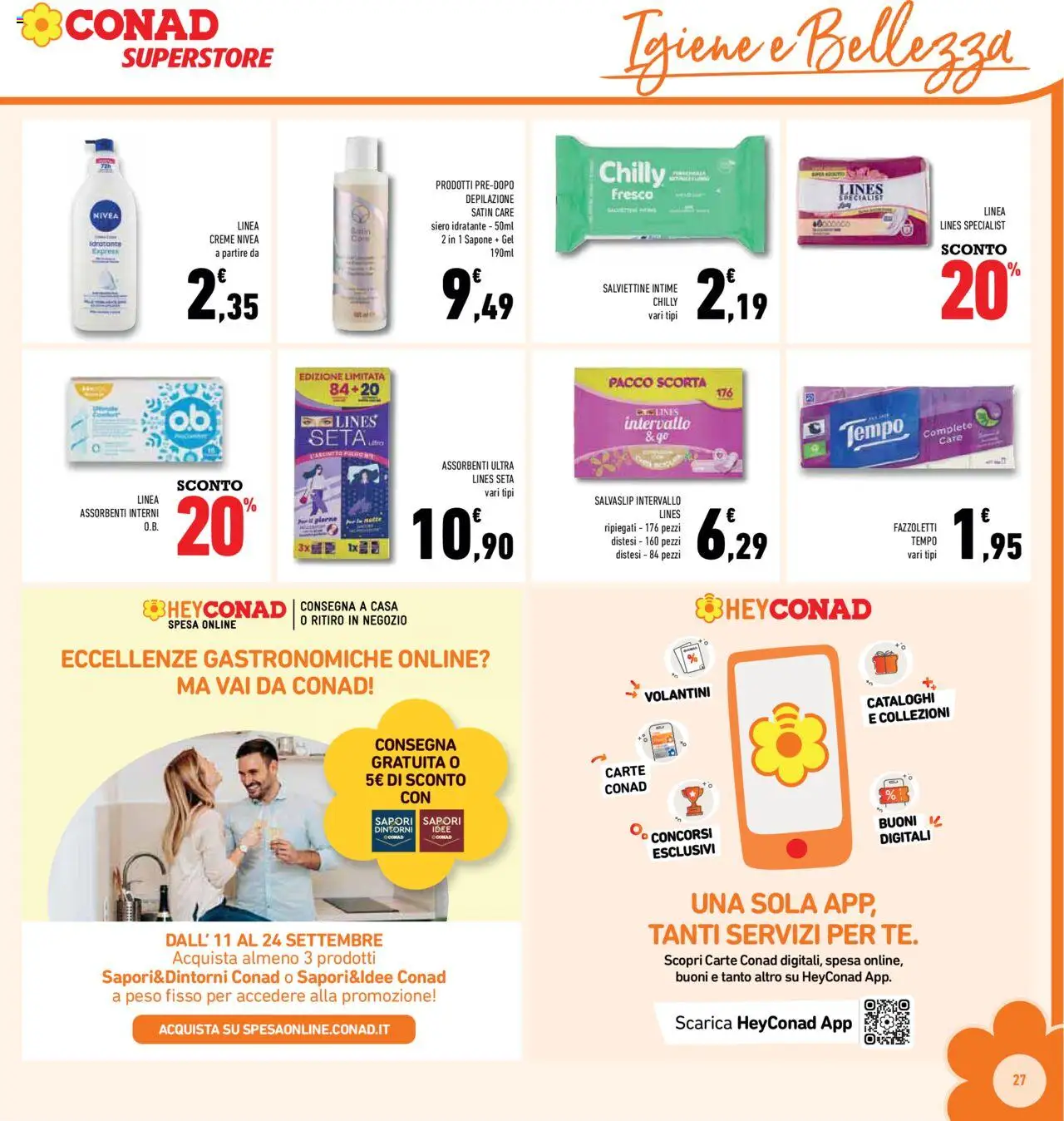 Volantino Conad del 10.09.2025 | Pagina: 27 | Prodotti: Sapone, Fazzoletti