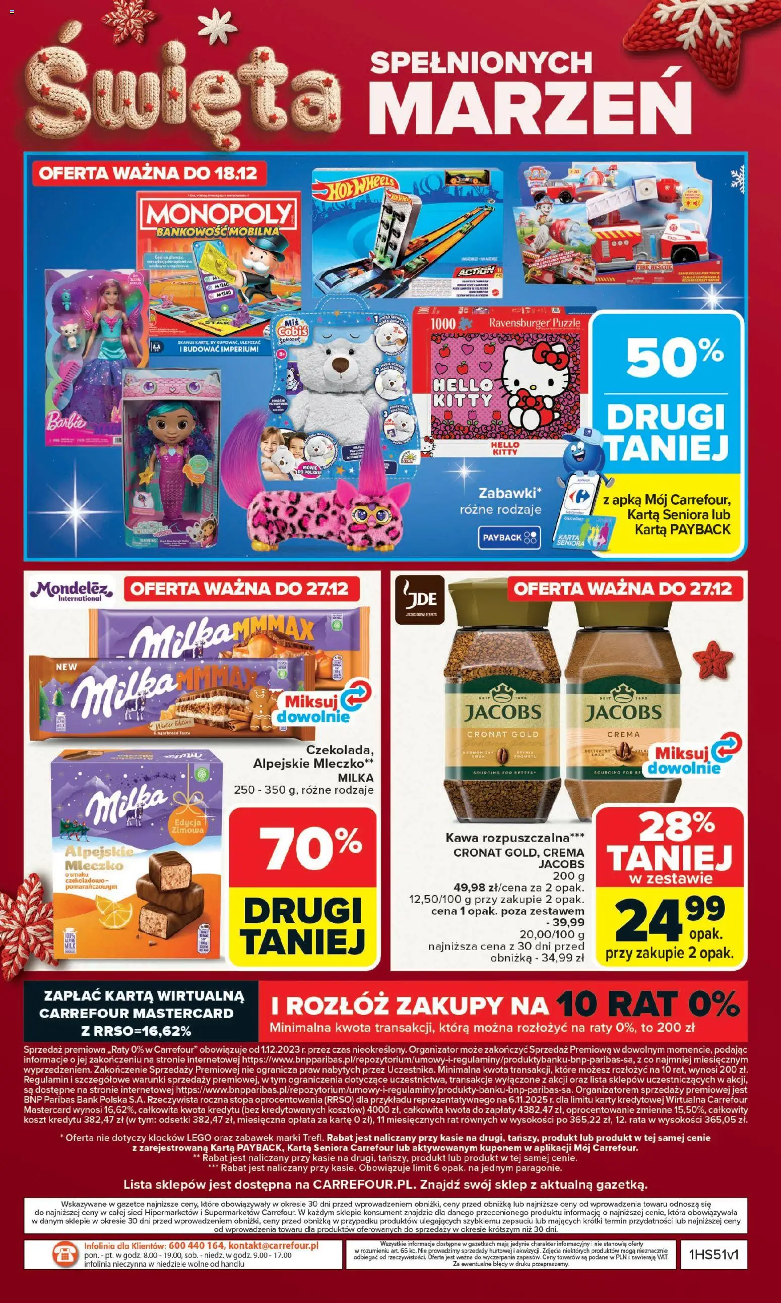 Carrefour Gazetka od 15.12.2025 | Strona: 52 | Produkty: Karta, Kawa rozpuszczalna, Lego, Kawa