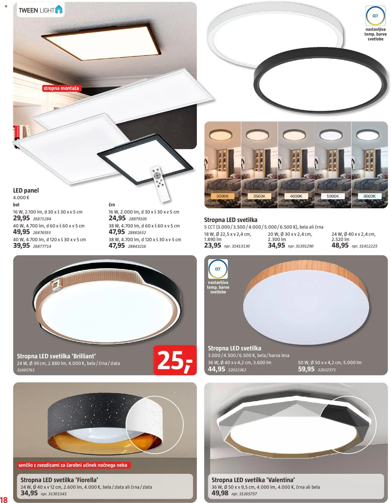 Novi Bauhaus katalog ponudbe – veljaven od 06.11.2025 | Stran: 18 | Izdelki: Led svetilka, Svetilka, Senčilo, Barva