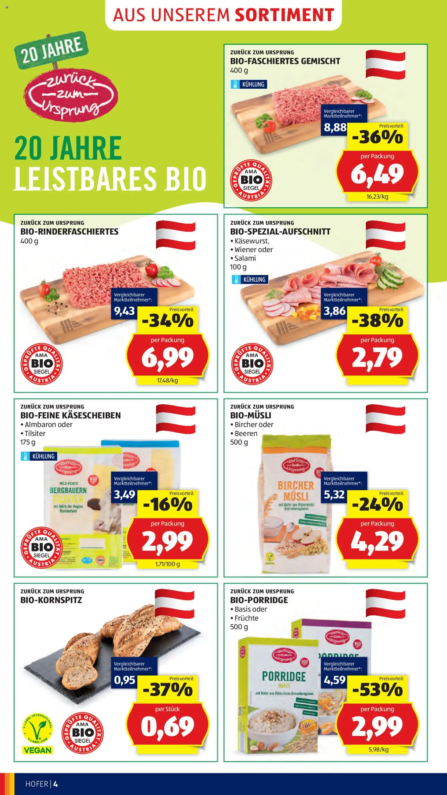 Hofer Flugblatt gültig ab 02.01.2026 | Seite: 6 | Produkte: Milch, Salami