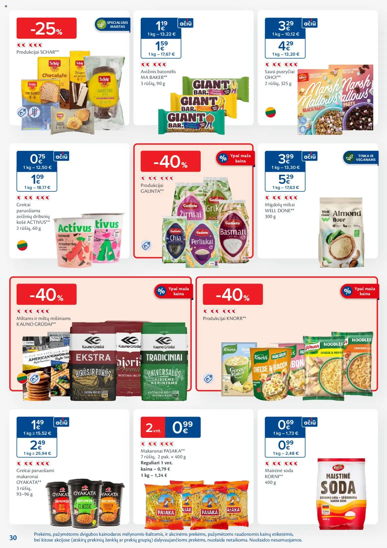 MAXIMA akcijos nuo 03.02.2026 | Puslapis: 30 | Prekių: Košė, Miltai, Greitai paruošiami makaronai, Makaronai