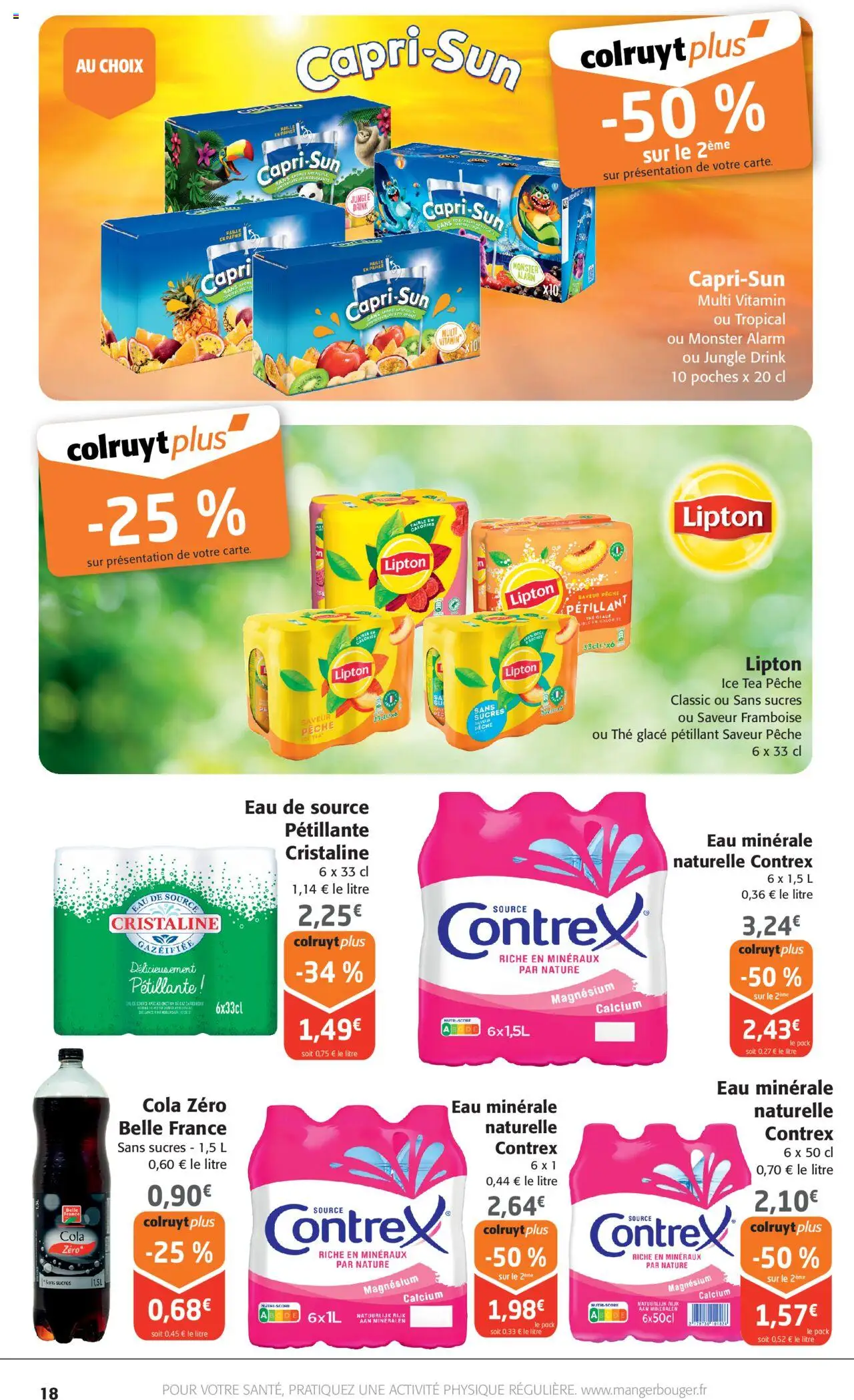  | Page: 18 | Produits: Framboise, Eau minérale naturelle, Eau de source, Contrex