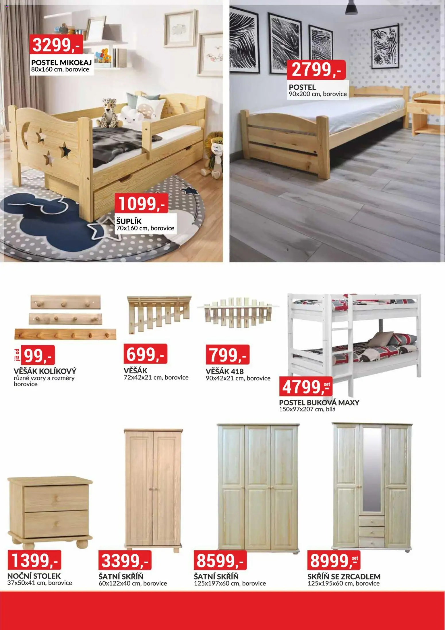 BAUMAX leták - Bydlení na míru podle vašeho stylu od 01.02.2026 | Strana: 56 | Produkty: Postel, Šatní skříň, Stolek, Skříň