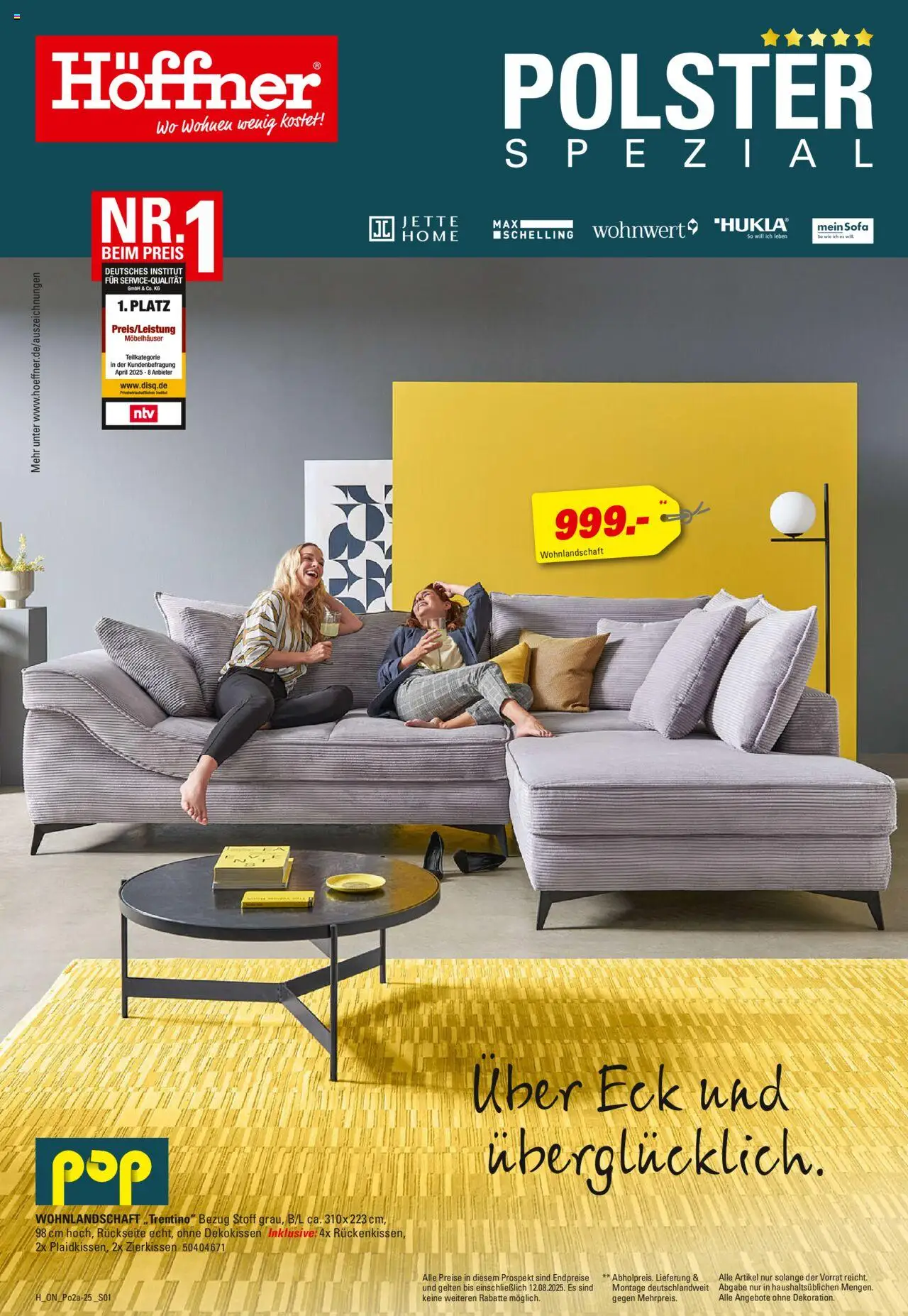 Höffner - Polster Spezial - gültig ab dem 30.07.2025 | Seite: 1 | Produkte: Wohnlandschaft, Sofa