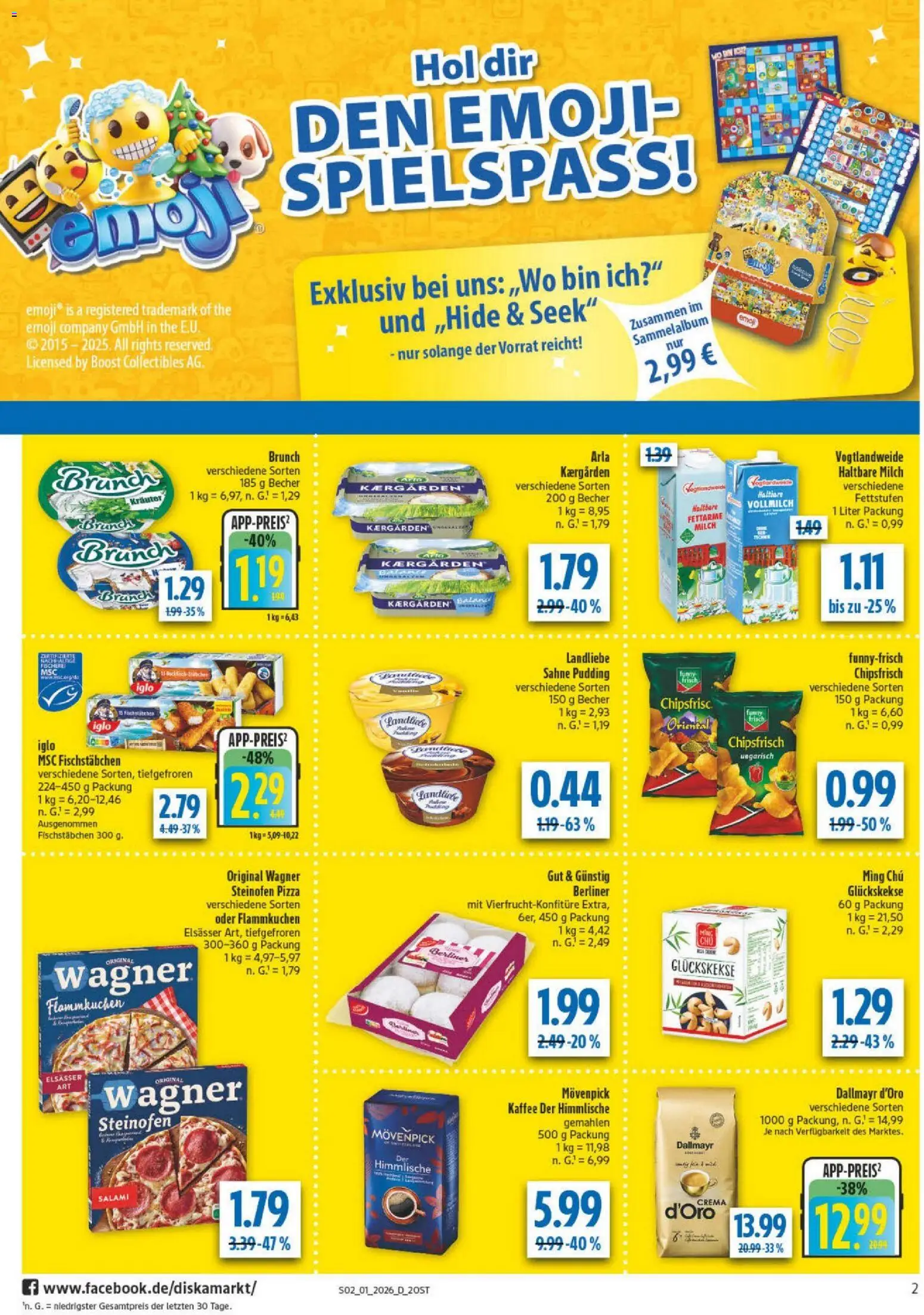 Diska - Diska Angebote Sachsen-Thüringen KW01 – gültig ab 29.12.2025 | Seite: 2 | Produkte: Berliner, Milch, Haltbare milch, Pizza