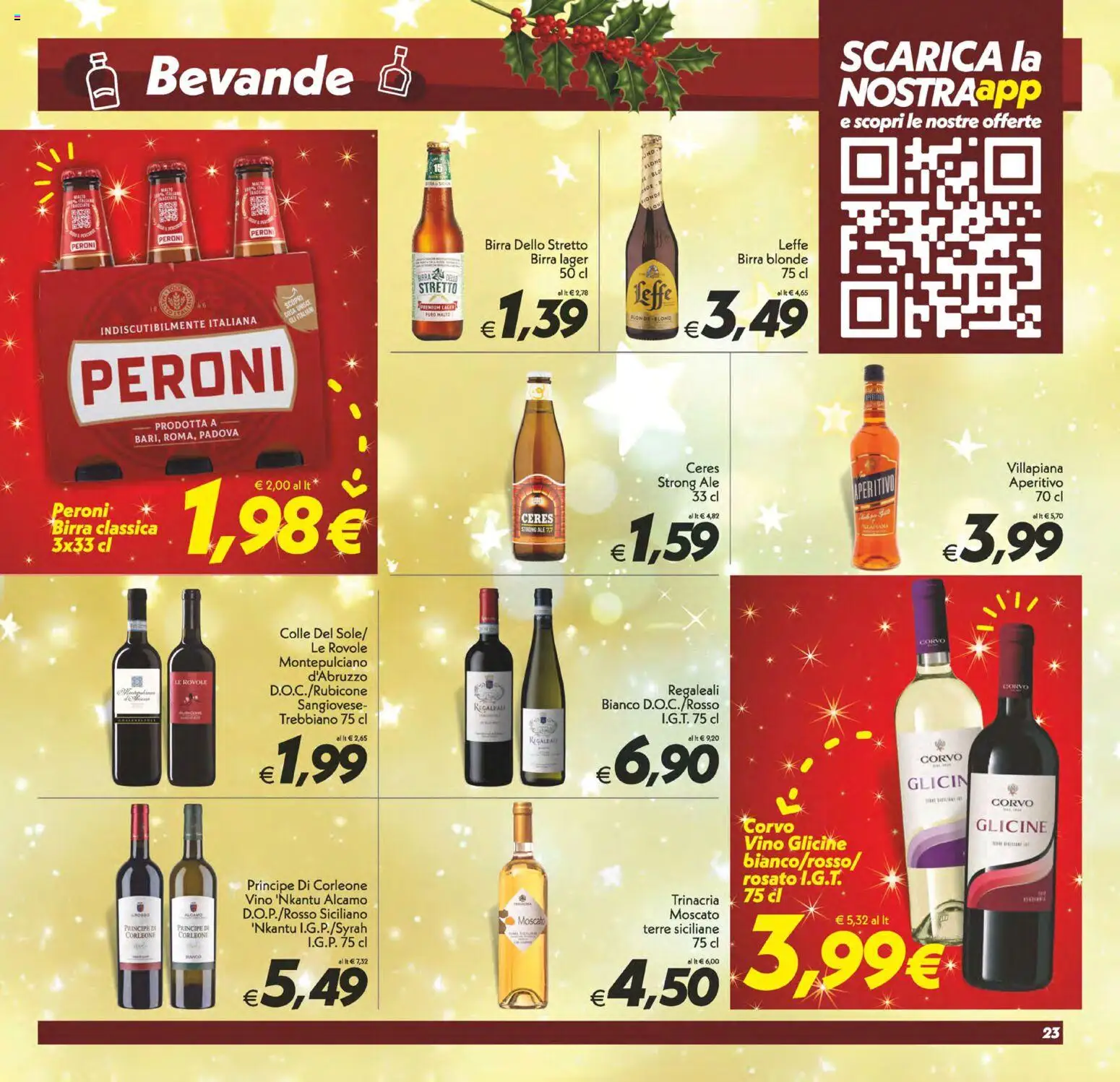 Volantino SuperConveniente del 05.12.2025 | Pagina: 23 | Prodotti: Birra, Vino, Ceres, Aperitivo