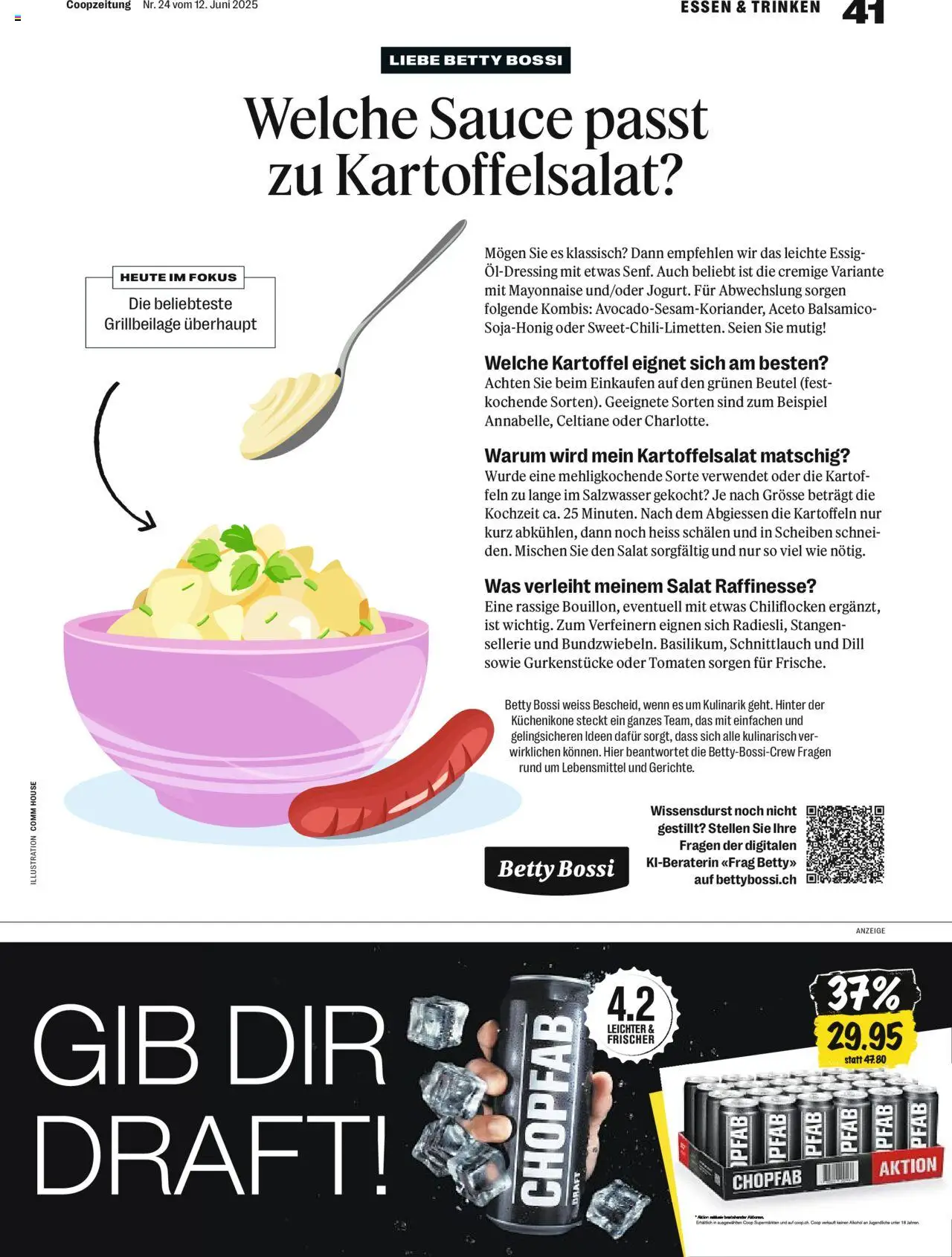 Coop - Magazin ab 12.06.2025 | Seite: 41 | Produkte: Balsamico, Essig, Dill, Kartoffeln