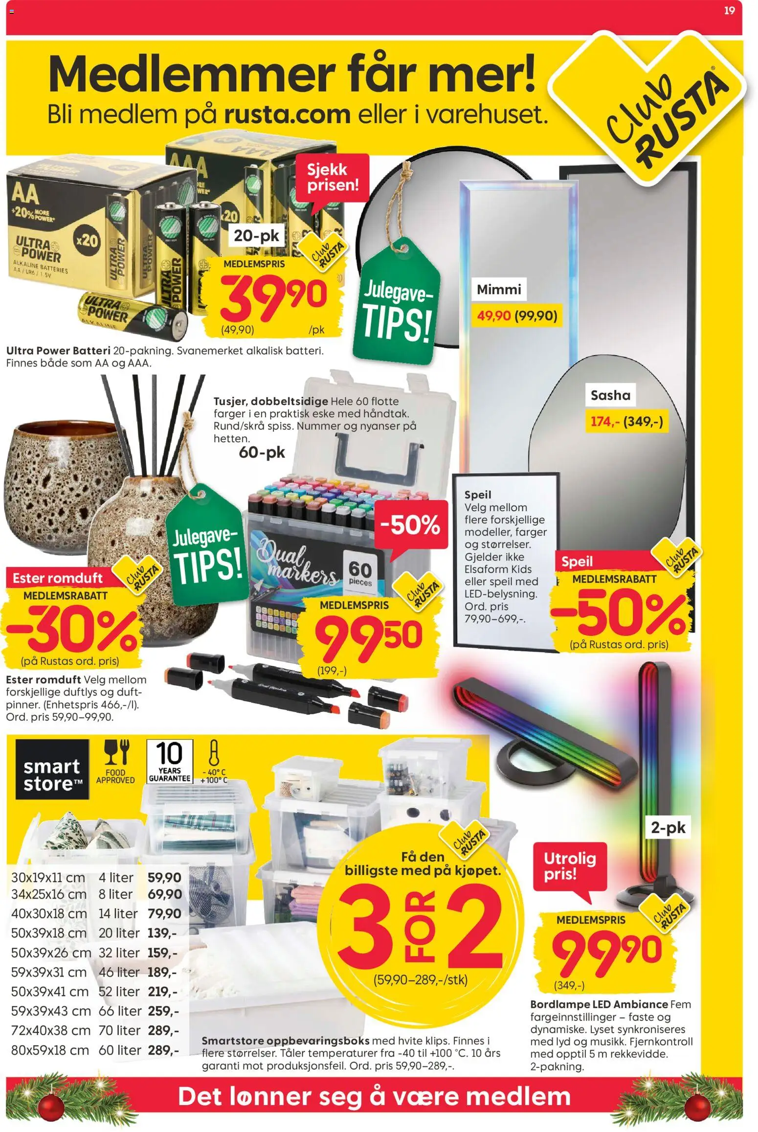 {H1} | Side: 19 | Produkter: Fjernkontroll, Lyd, Eske, Duftlys