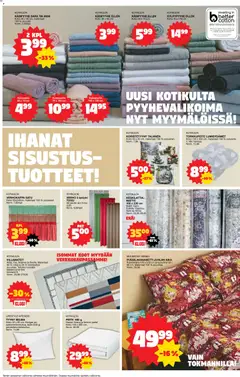 Tokmanni-mainoslehti voimassa 03.11.2025 alkaen | Sivu: 20 | Tuotteet: Pussilakanasetti, Verho, Tyyny, Tyynyliina