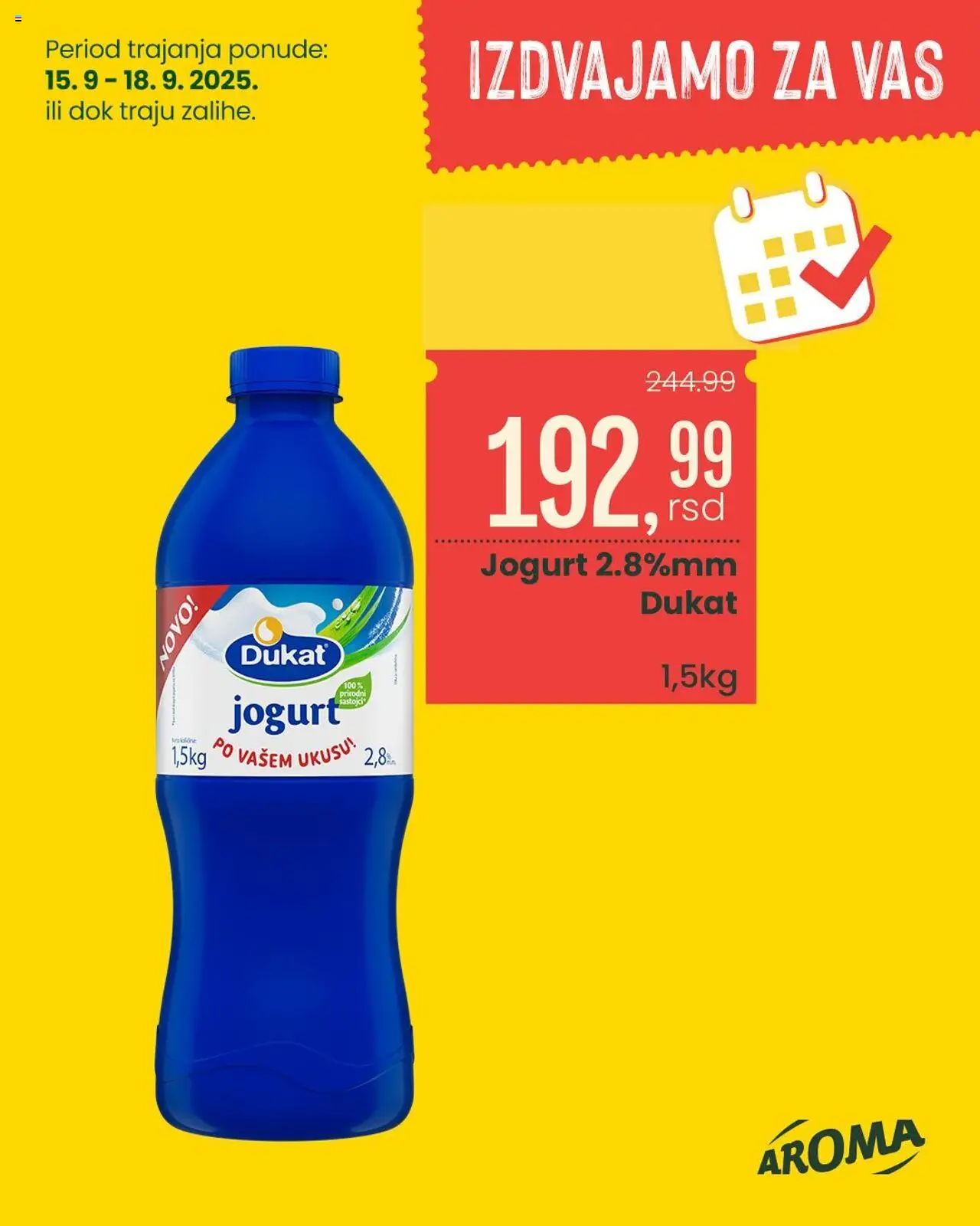 Aroma Market katalog - važi od 15.09.2025 | Strana: 3 | Proizvode: Jogurt