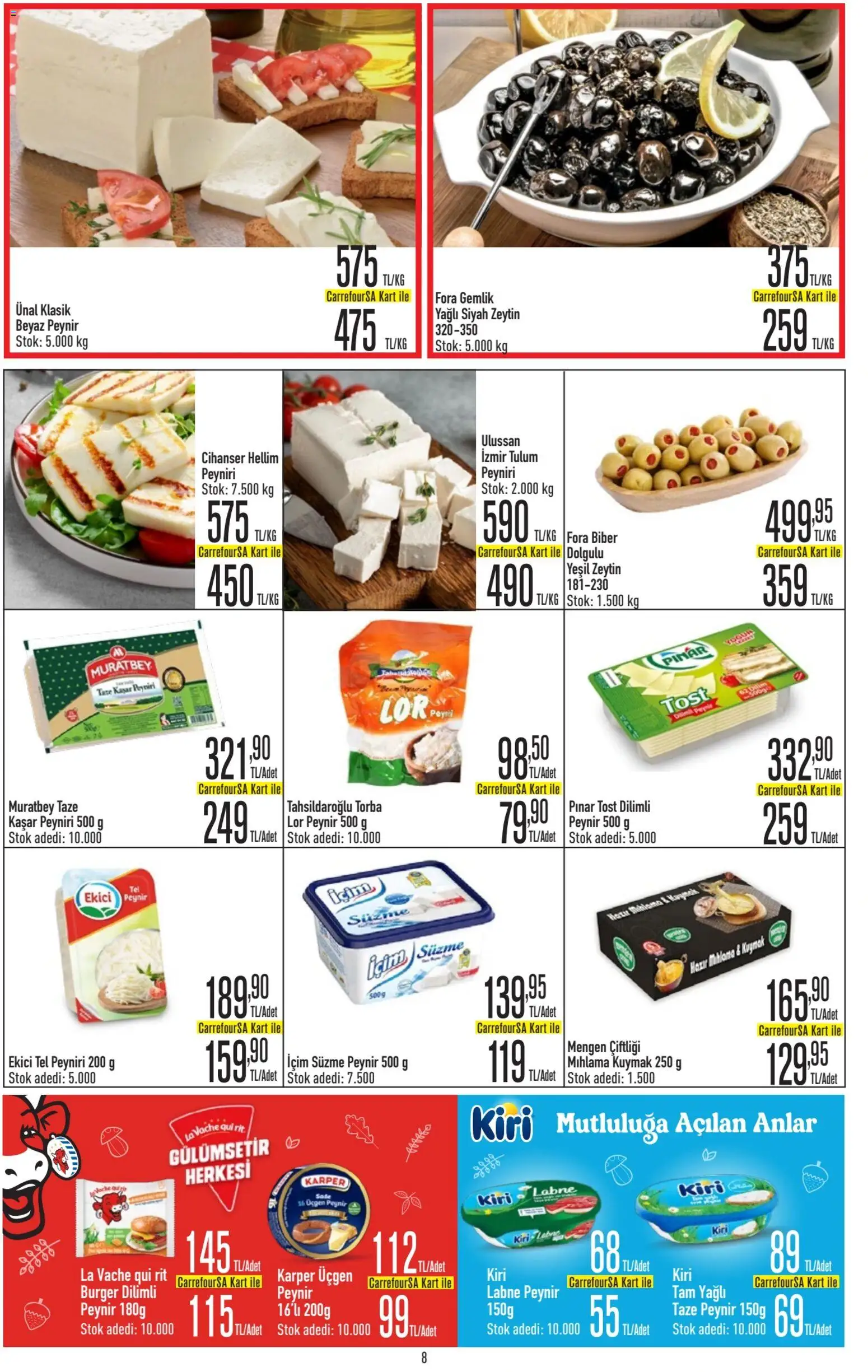 CarrefourSA Katalog - 06.11.2025 tarihinden itibaren geçerlidir | Sayfa: 8 | Ürünler: Peynir, Ekici, Biber, Süzme peynir