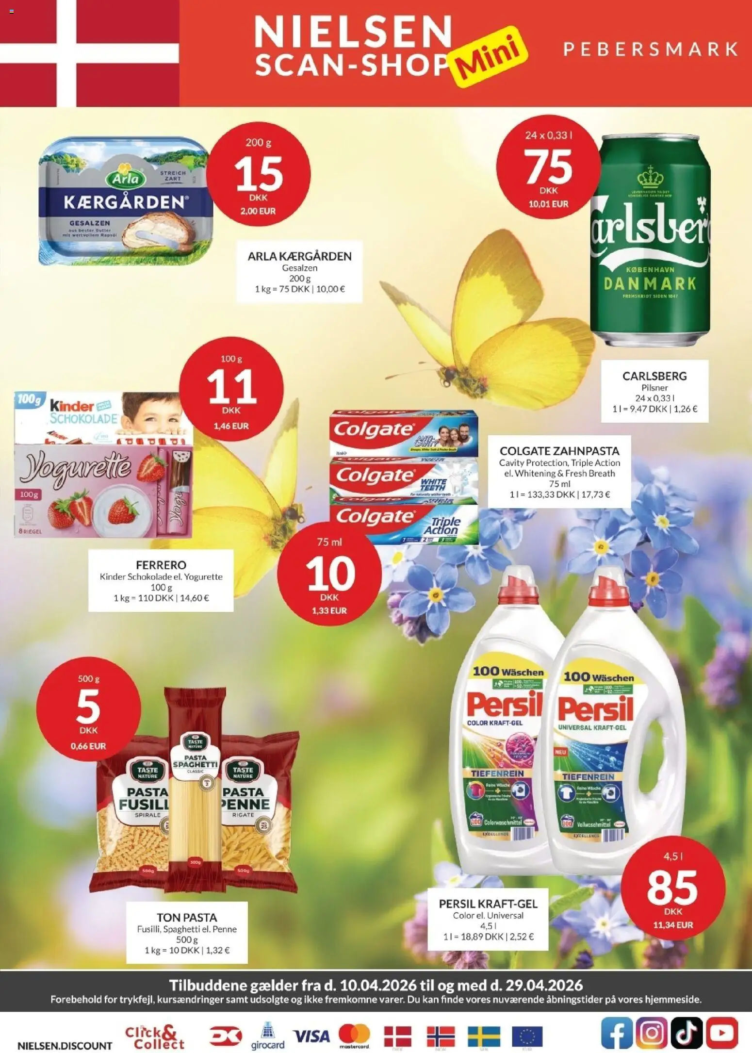 Nielsen Discount tilbudsavis – gyldig fra 10.04.2026 | Side: 1 | Produkter: Spaghetti, Pasta