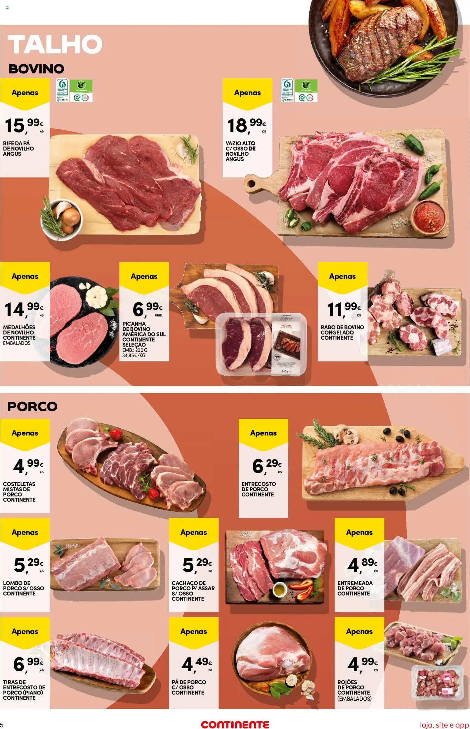 Continente Semanal Continente Bom Dia │ válido de 10.03.2026 | Página: 5 | Produtos: Boné, Lombo, Pá