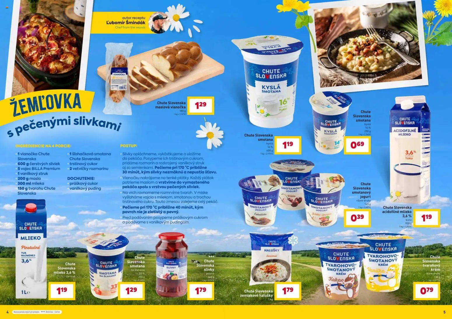 Nové Billa akcie – leták je platný od 25.02.2026 | Strana: 3 | Produkty: Mlieko, Smotana, Vianočka, Puding