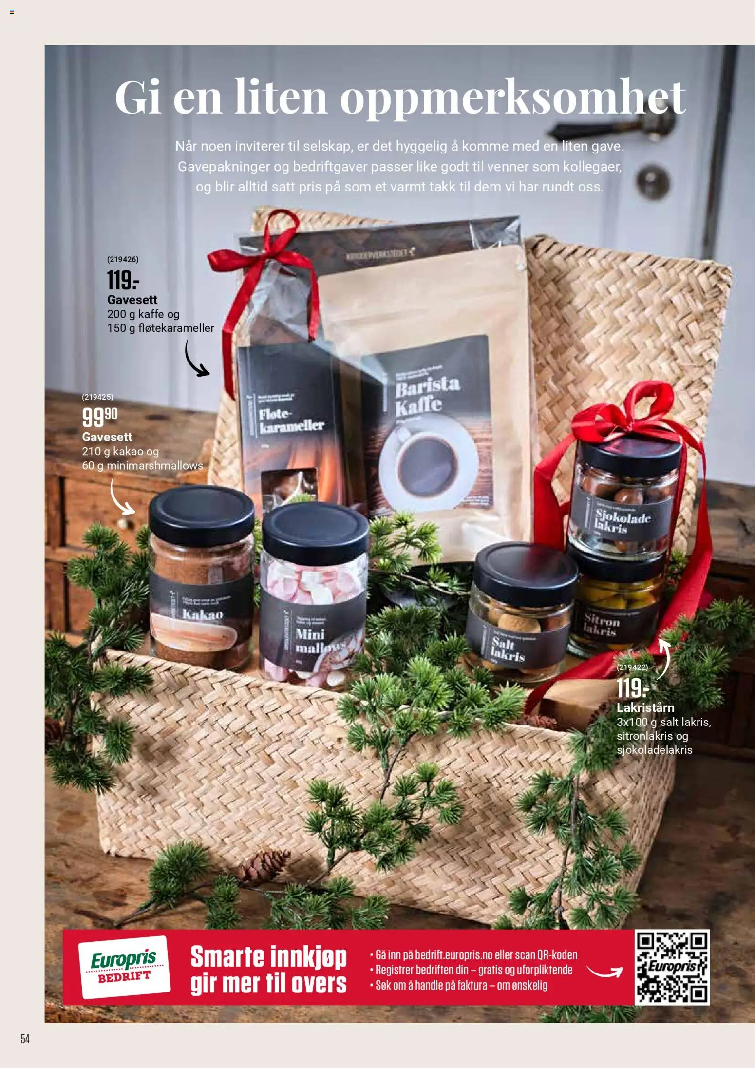 {H1} | Side: 54 | Produkter: Lakris, Gavesett, Prosecco, Орегано