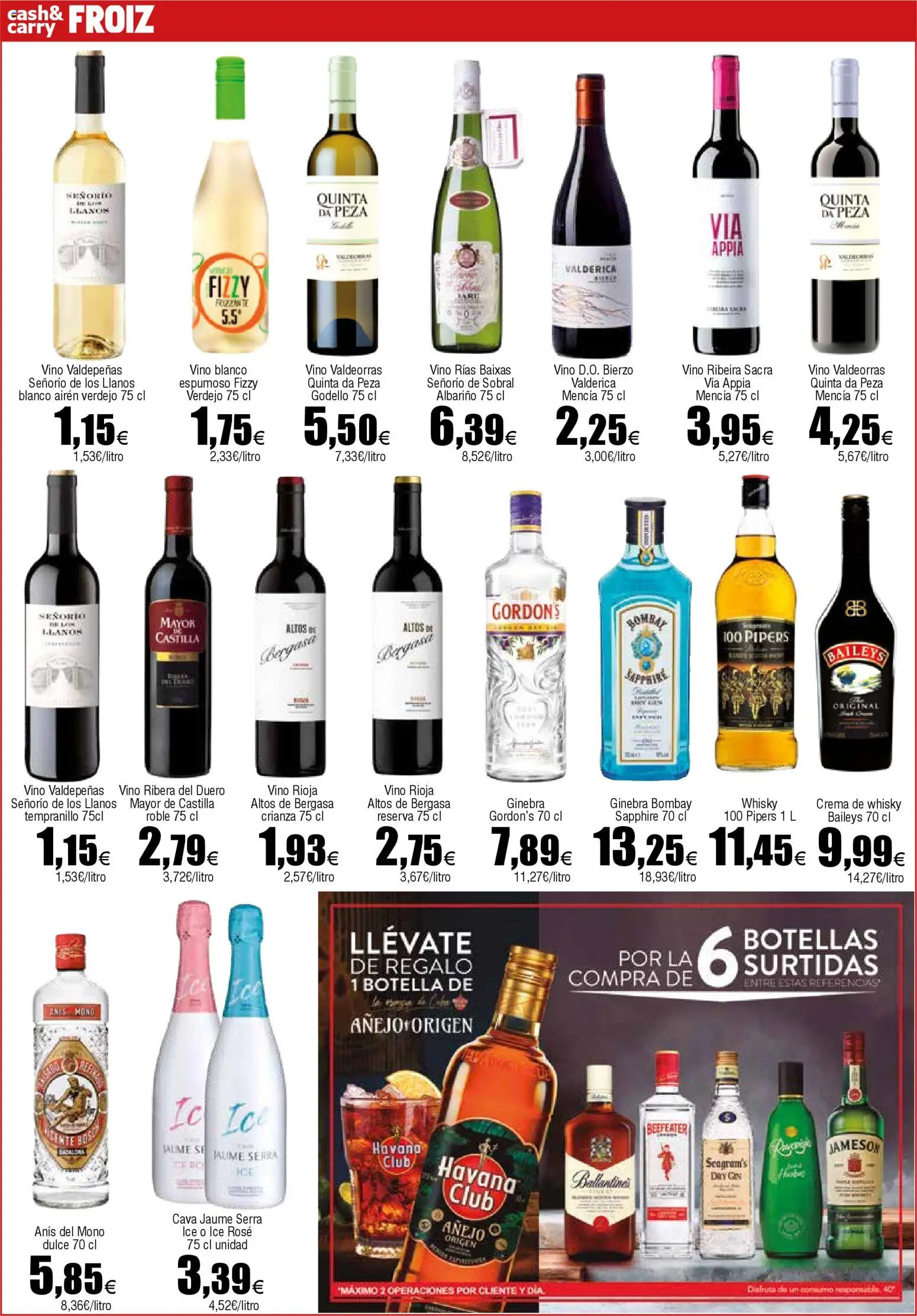 Froiz - Folleto Cash │ válido desde el 11.02.2026 | Página: 8 | Productos: Vino, Ginebra, Crema, Whisky
