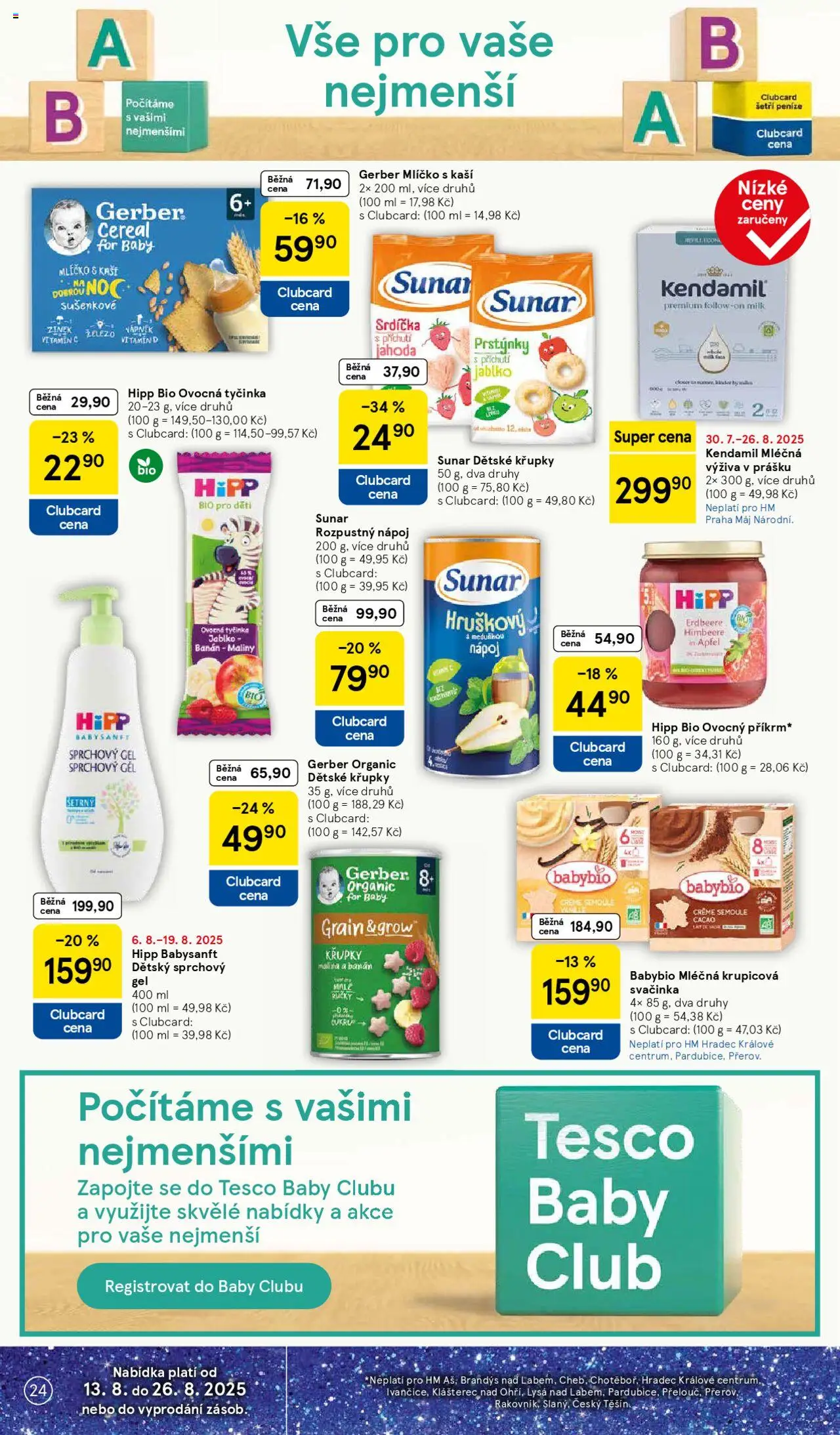 Tesco leták - Hypermarket od 13.08.2025 | Strana: 24 | Produkty: Vitamin c, Sunar, Maliny, Kendamil