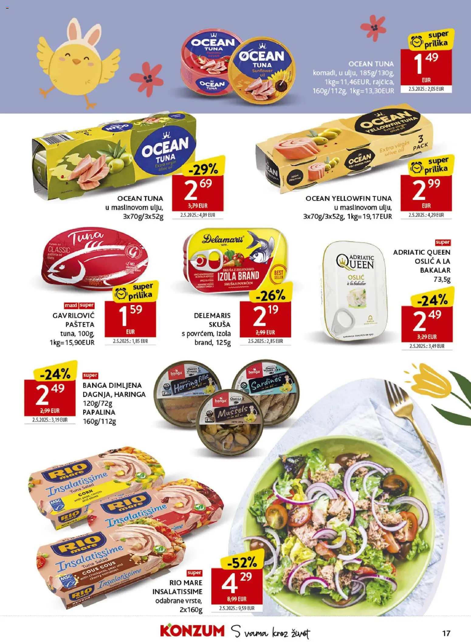 Konzum HR akciós ujság - amely érvényes a következő dátumtól: 25.03.2026 | Oldal: 17 | Termékek: Omega 3