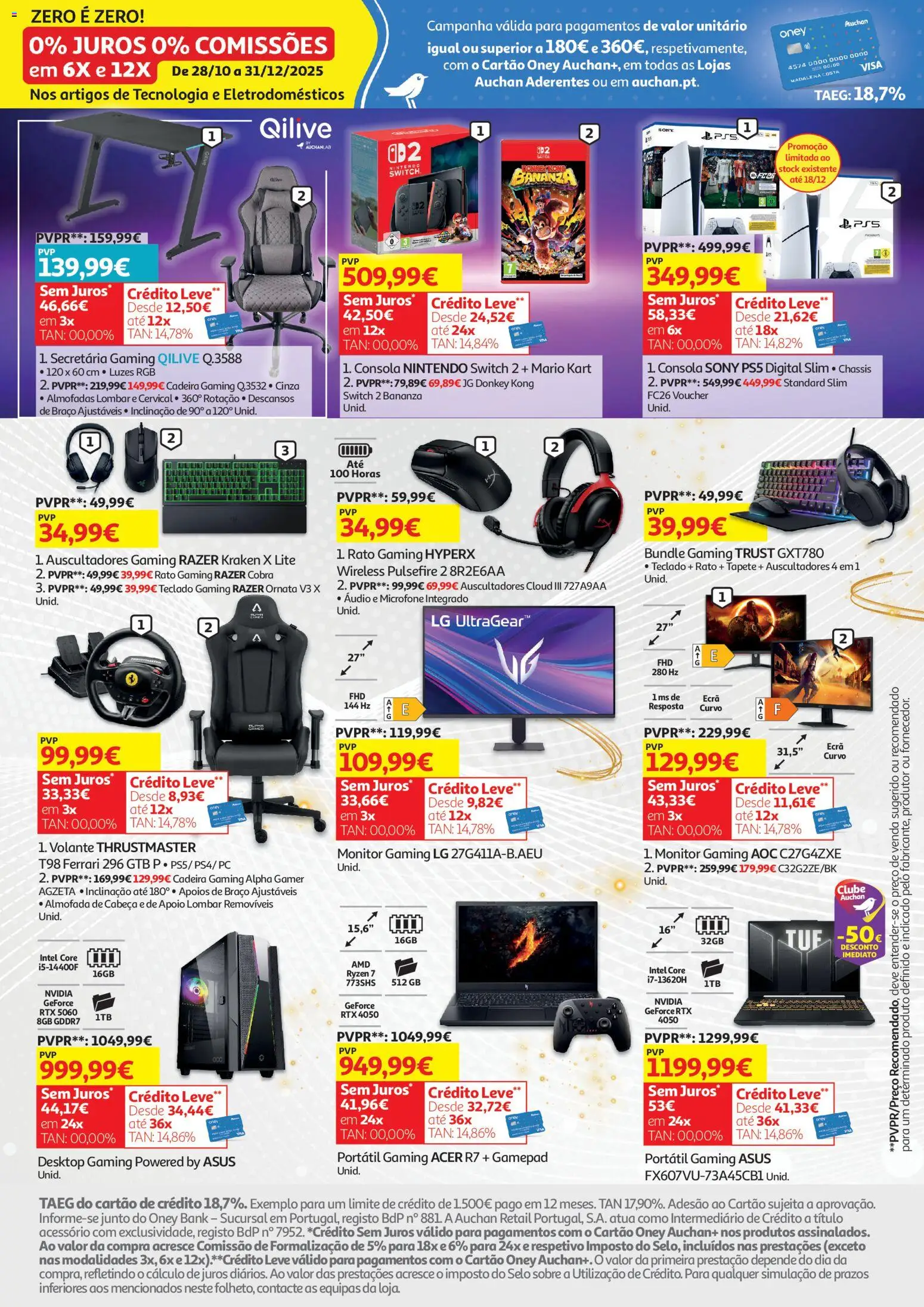 Auchan - Onde o Natal acontece com a melhor tecnologia │ válido de 21.11.2025 | Página: 7 | Produtos: Monitor, Audio, Cadeira, Tapete