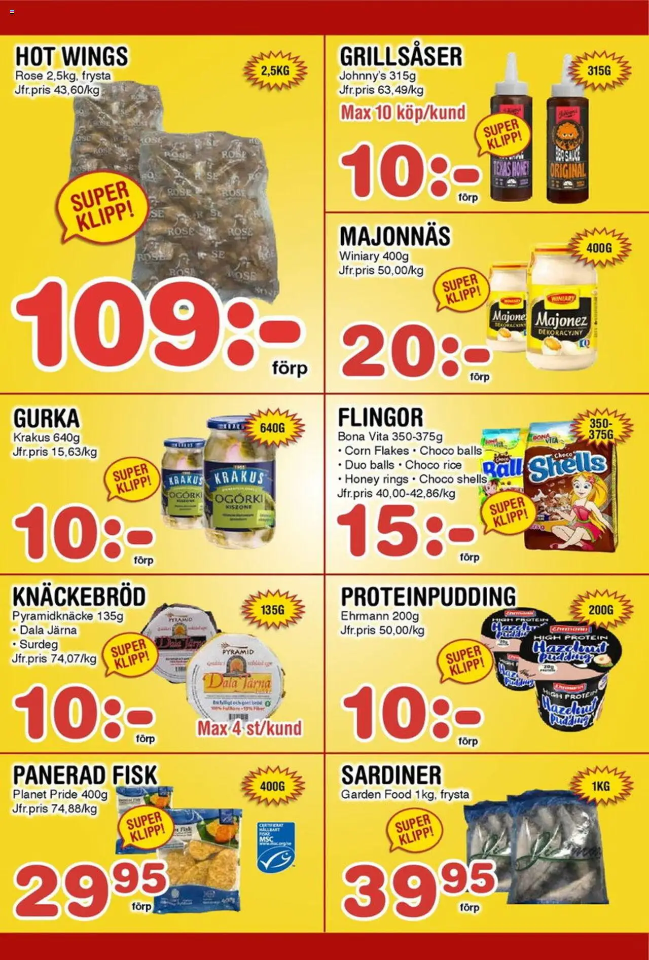 Nya Pulsen reklamblad aktuell från 04.08.2025 | Sida: 10 | Produkter: Knäckebröd, Majonnäs, Flingor, Gurka